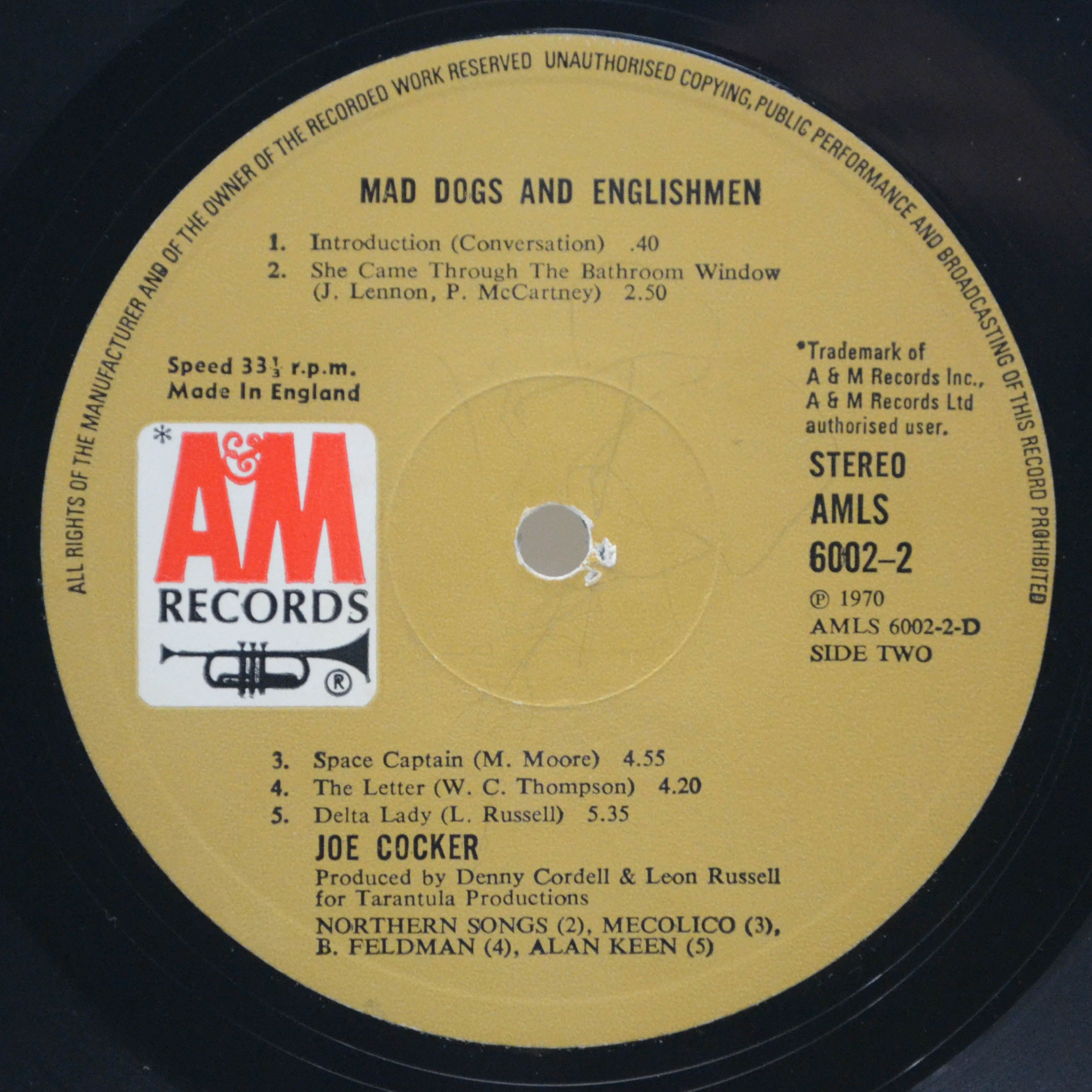 Joe Cocker — Mad Dogs & Englishmen (2LP, 1-st, UK), 1970