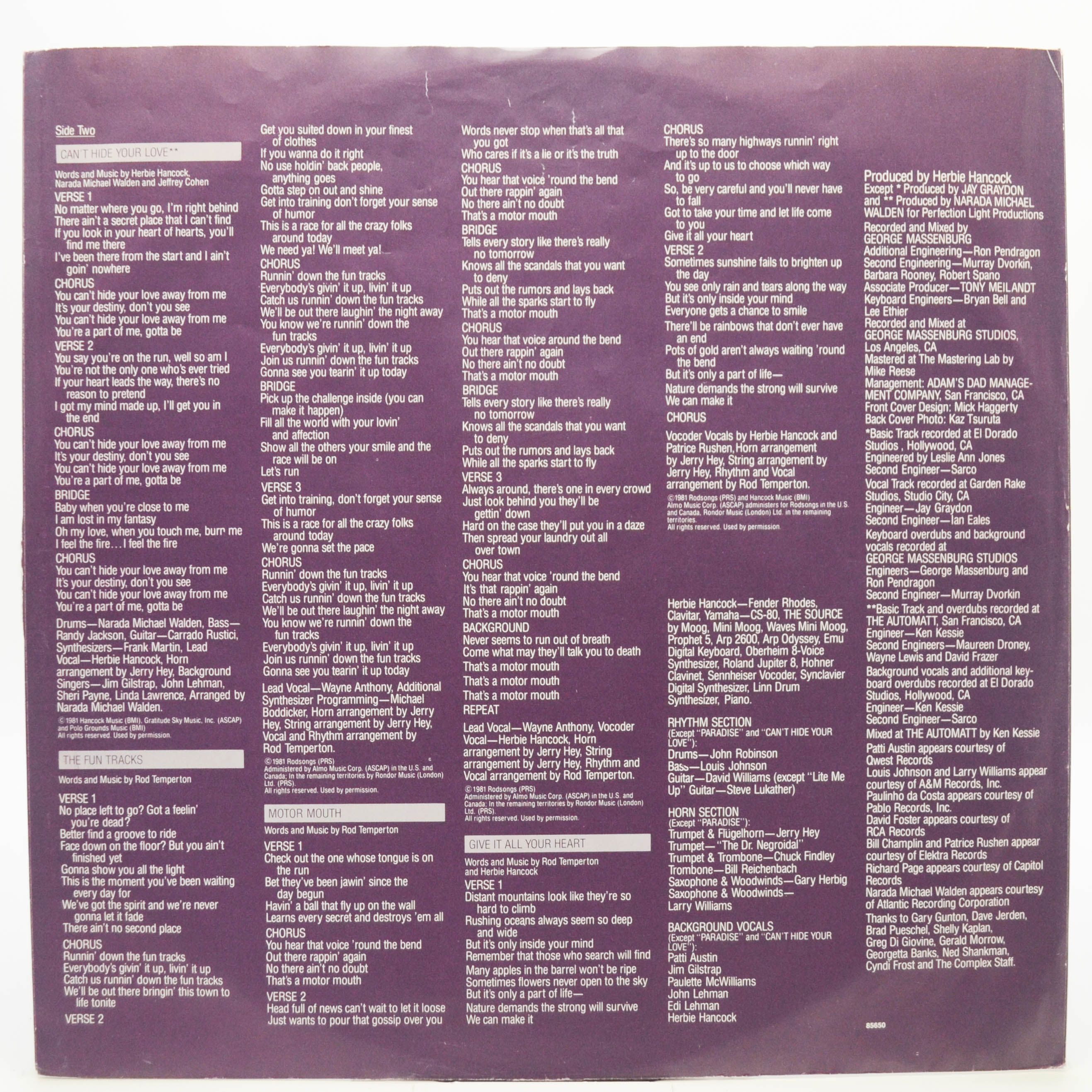 Herbie Hancock — Lite Me Up, 1982