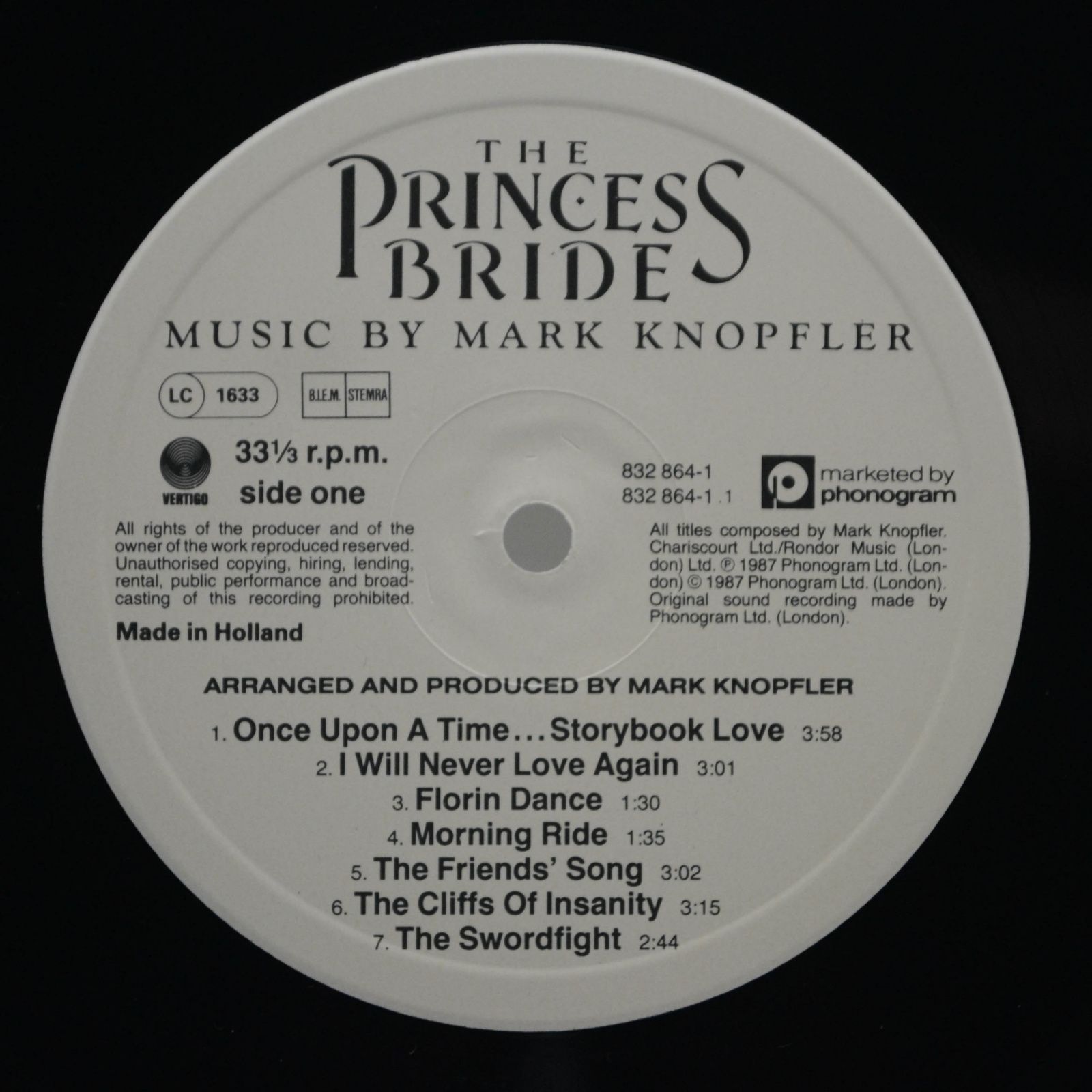 Mark Knopfler — The Princess Bride, 1987