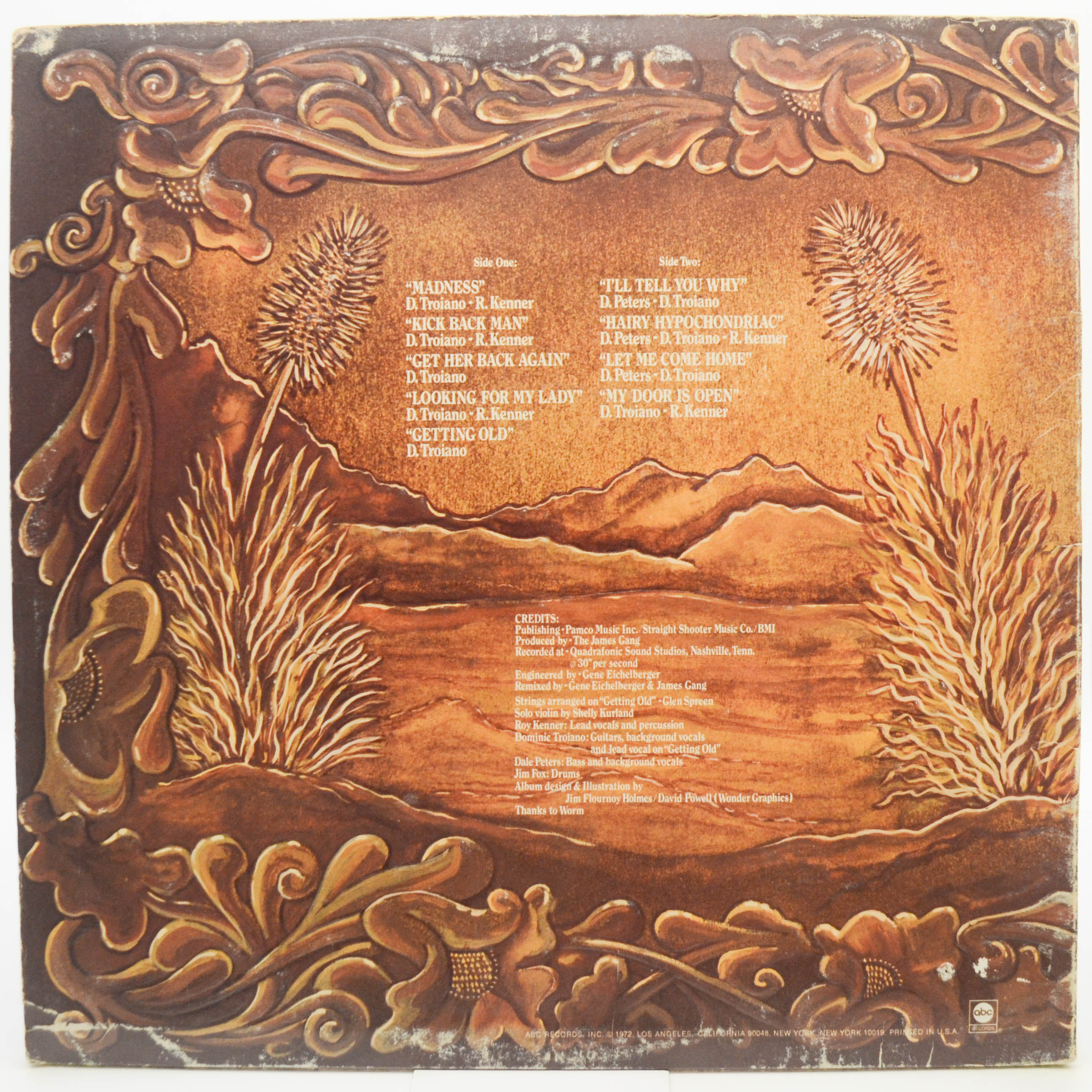 Виниловая пластинка James Gang — Straight Shooter (1-st, USA), 1972