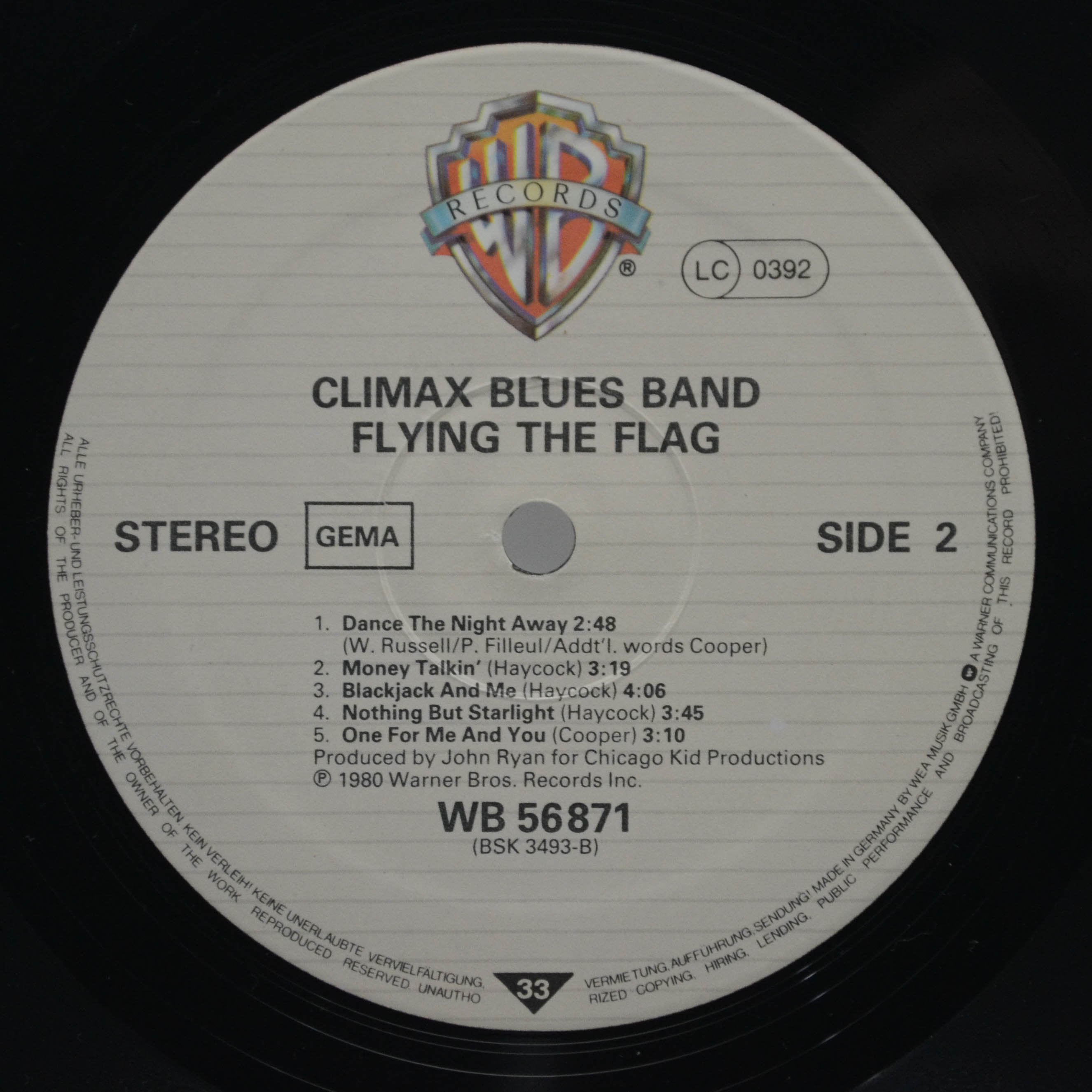 Виниловая пластинка Climax Blues Band — Flying The Flag, 1980