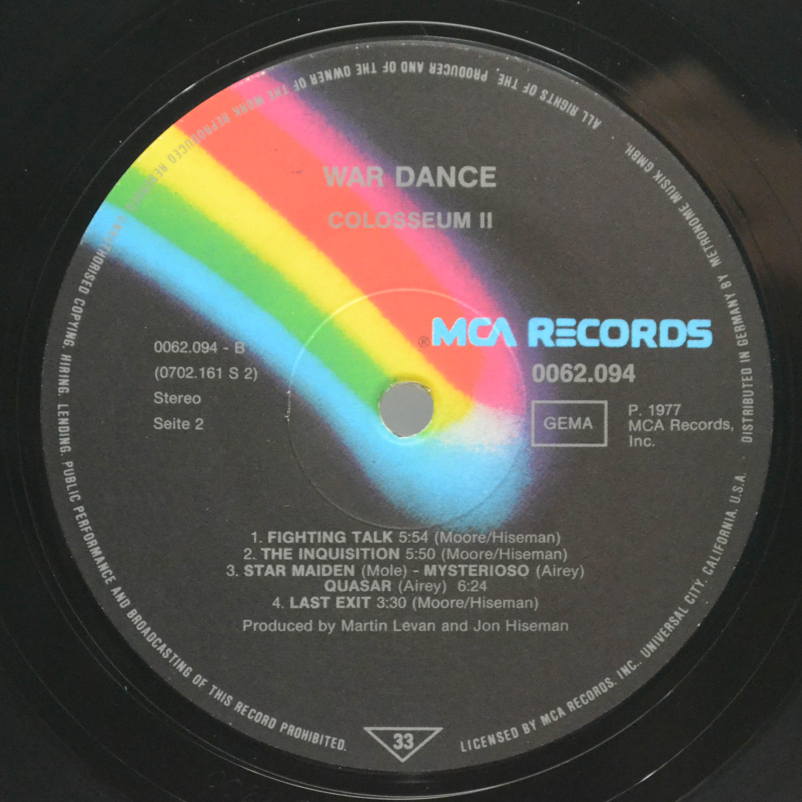 Colosseum II — Wardance, 1977