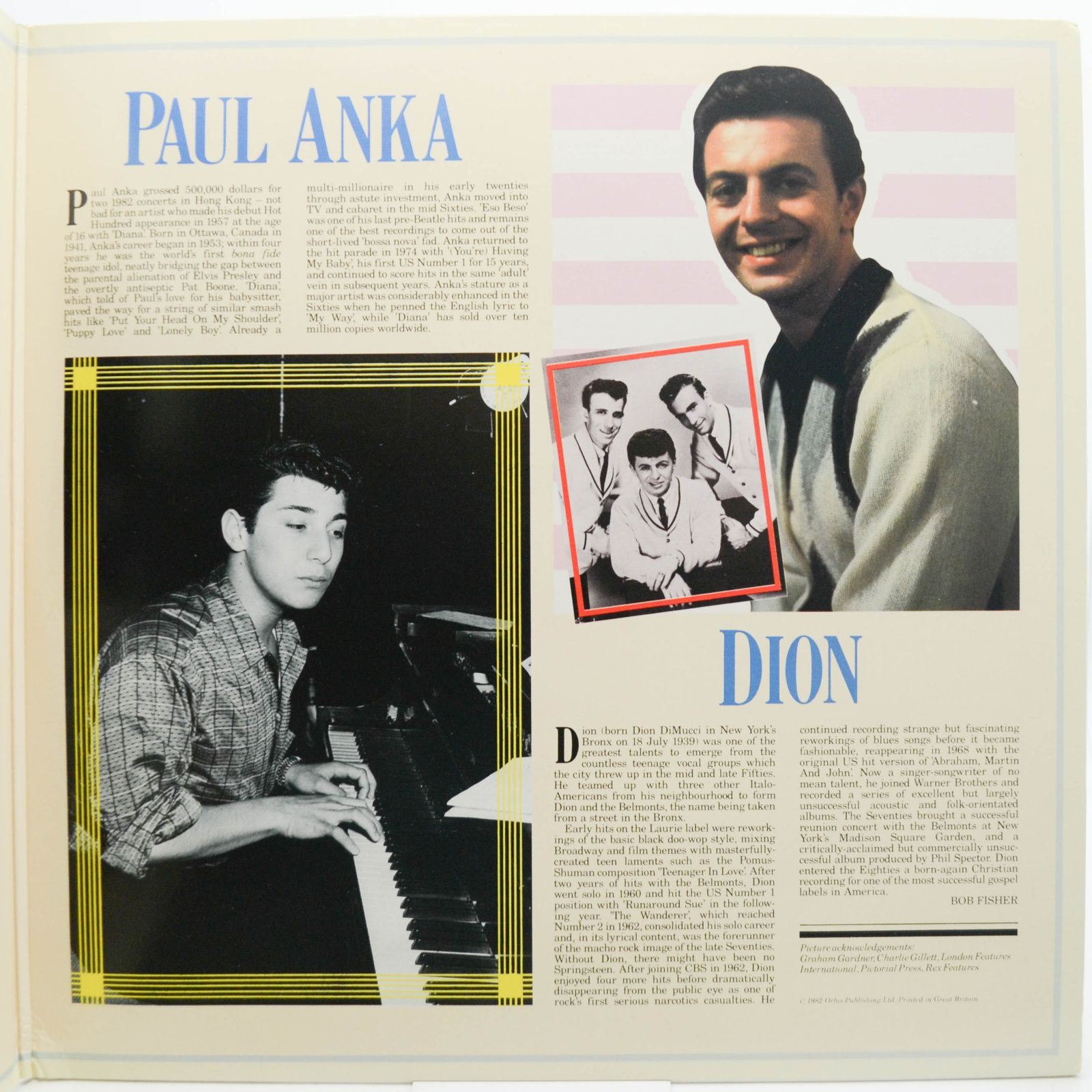 Del Shannon / Neil Sedaka / Paul Anka / Dion — The History Of Rock (Volume Six) (2LP, UK), 1982