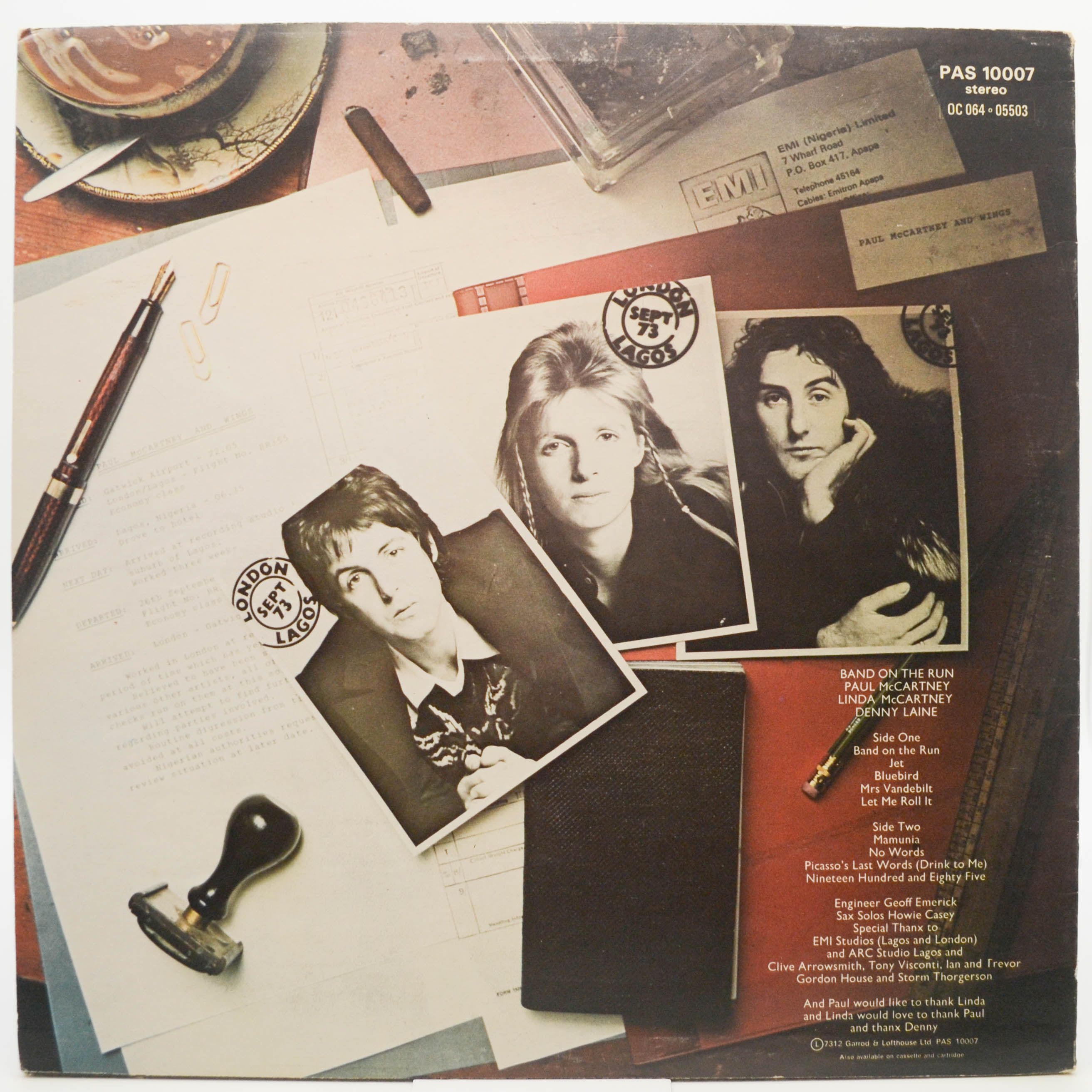 Paul McCartney And Wings — Band On The Run, 1973