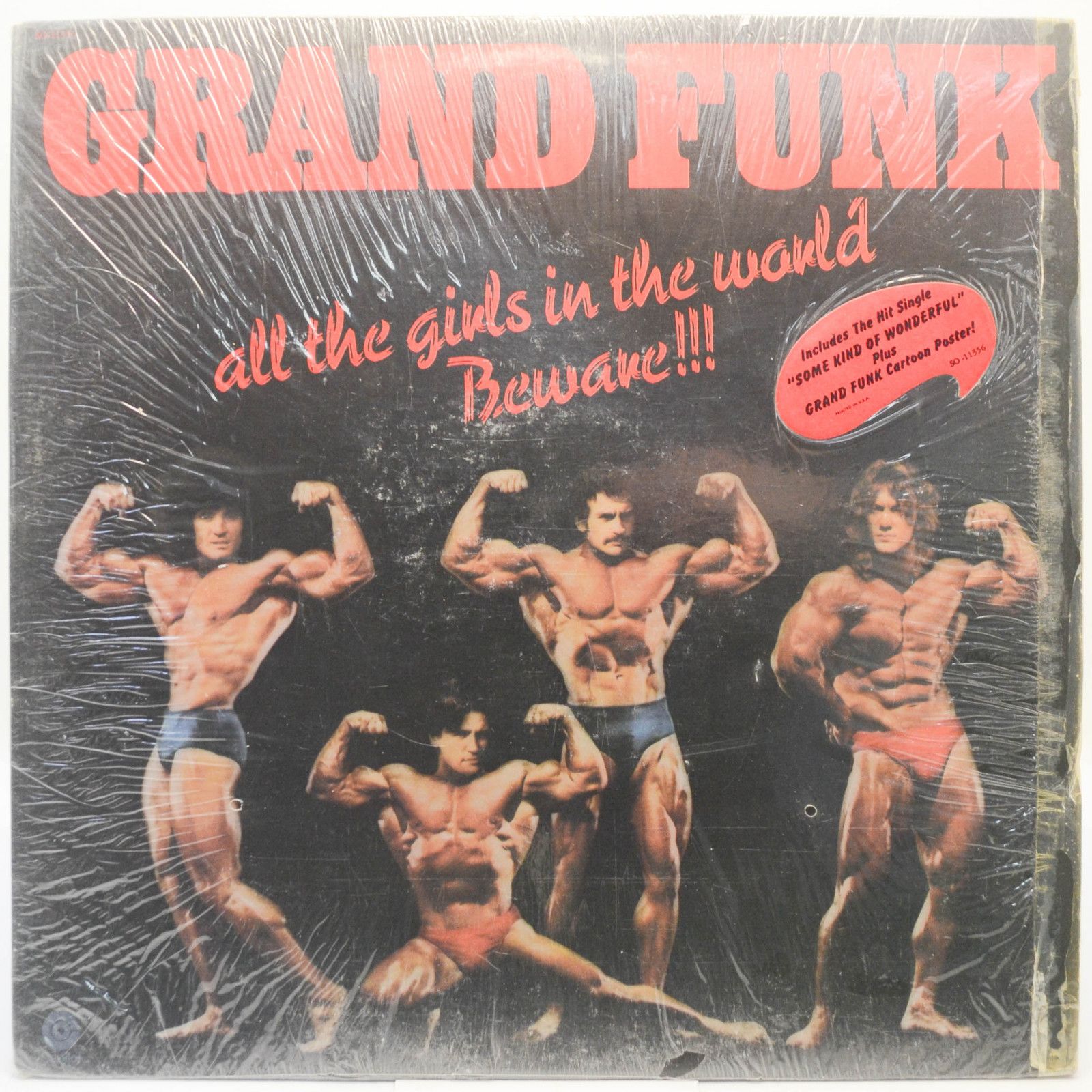 Grand Funk — All The Girls In The World Beware !!! (1-st, USA, poster), 1974