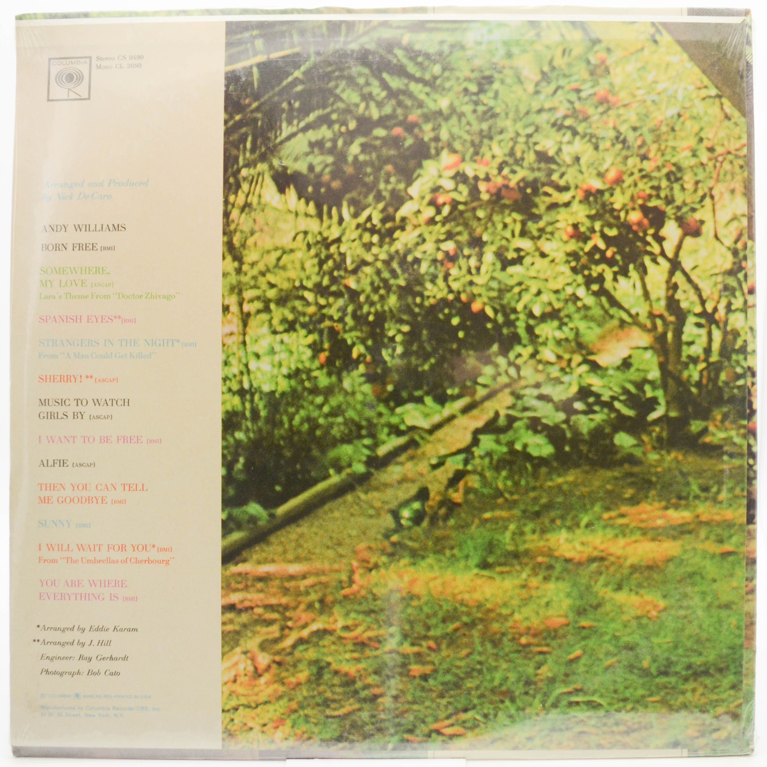 Andy Williams — Born Free (1-st, USA), 1967