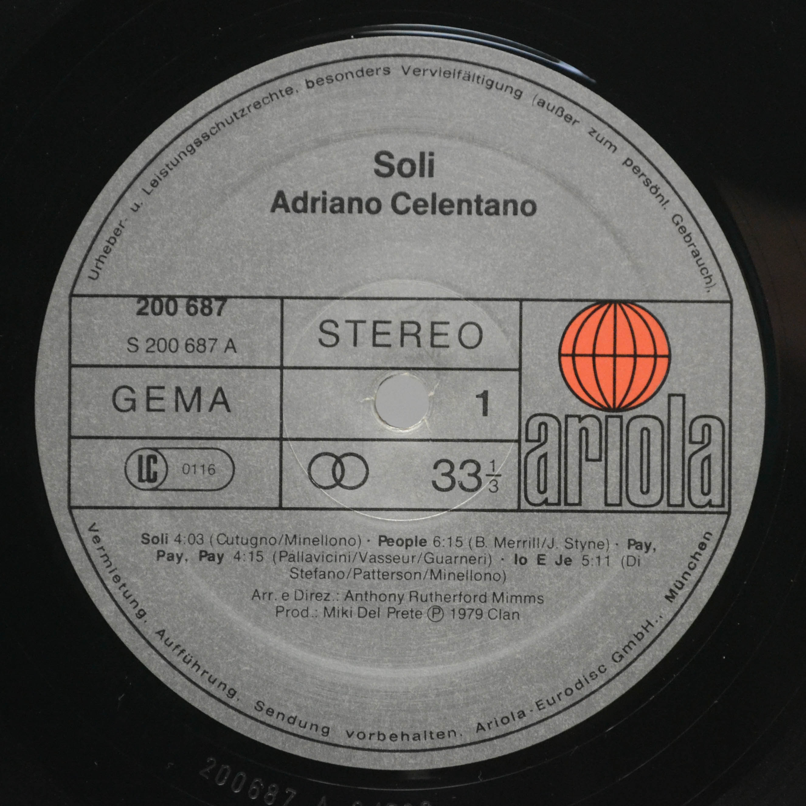 Adriano Celentano — Soli, 1979
