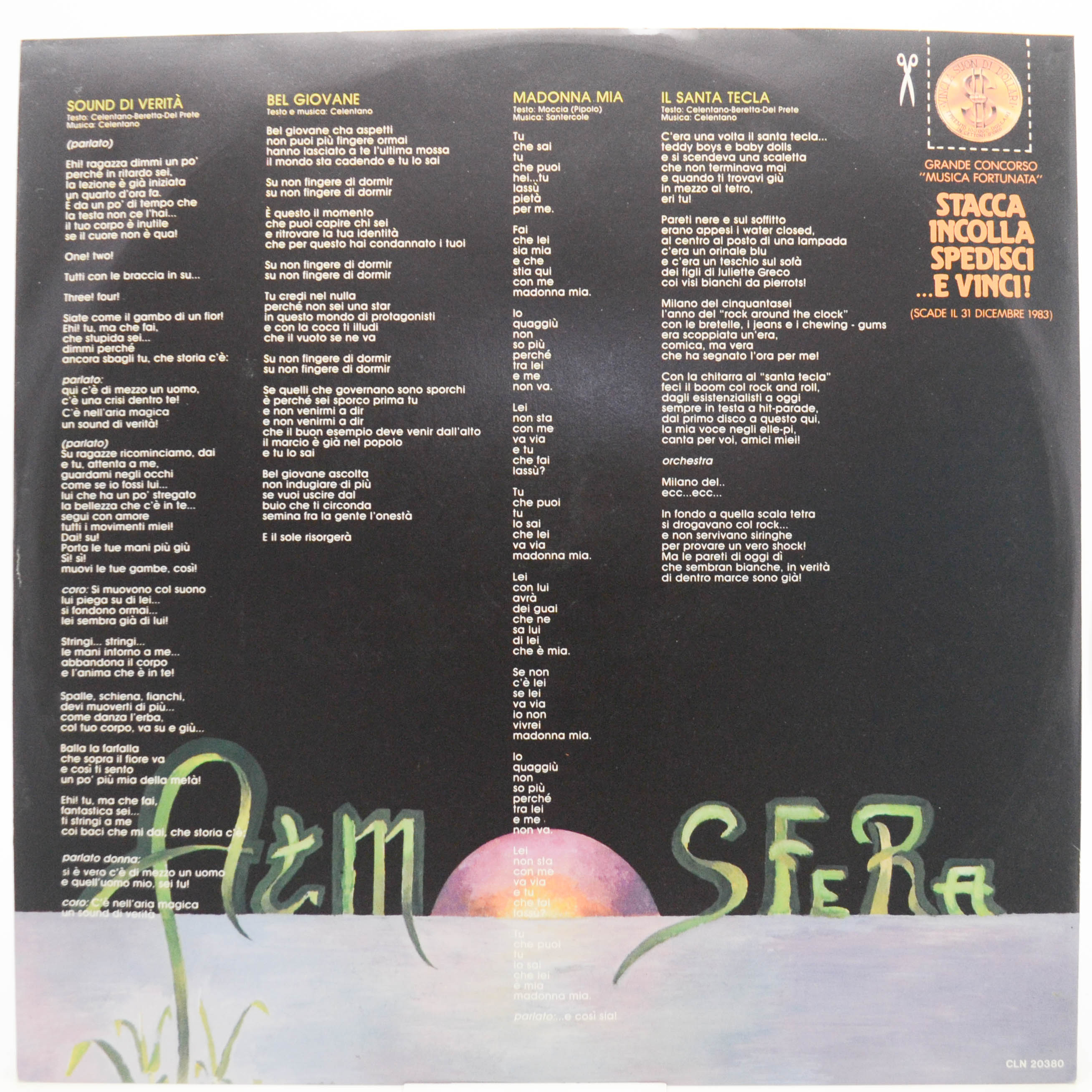 Adriano Celentano — Atmosfera (Italy, Clan), 1983