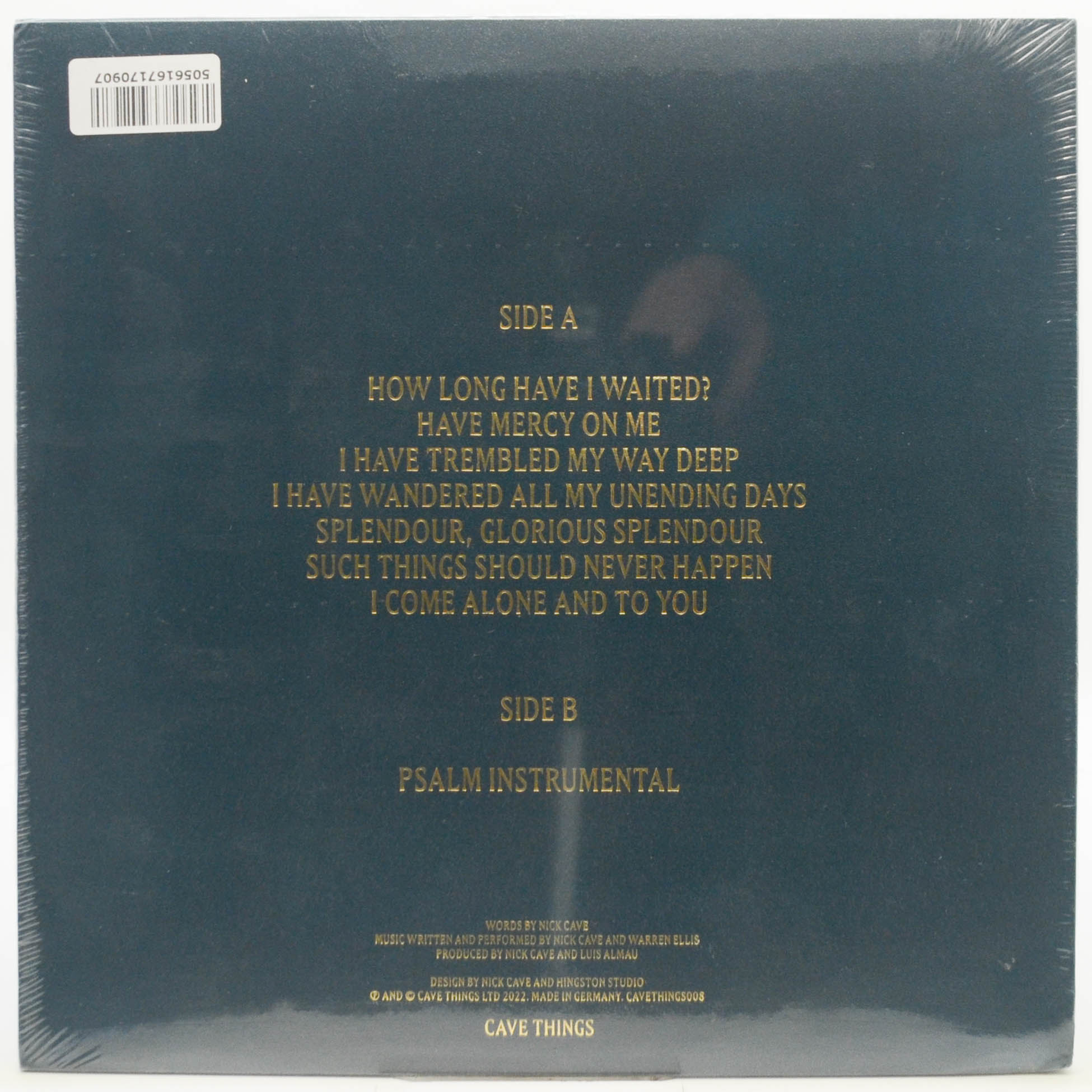 Виниловая пластинка Nick Cave — Seven Psalms (10"), 2022