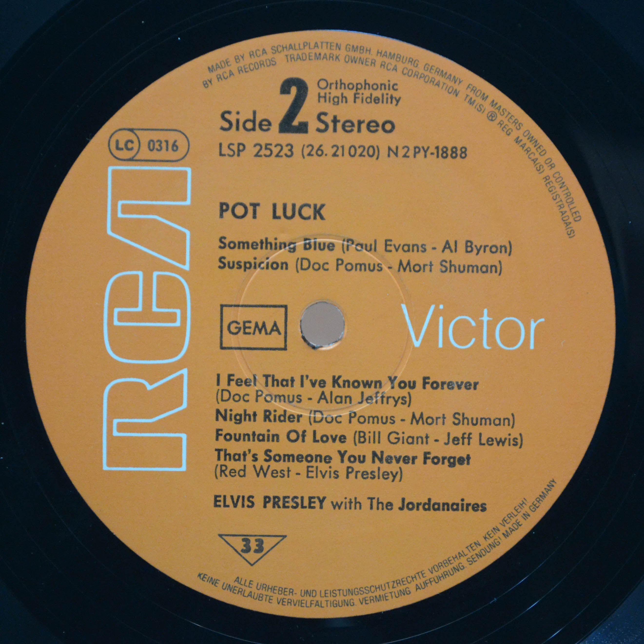 Elvis Presley — Pot Luck, 1962