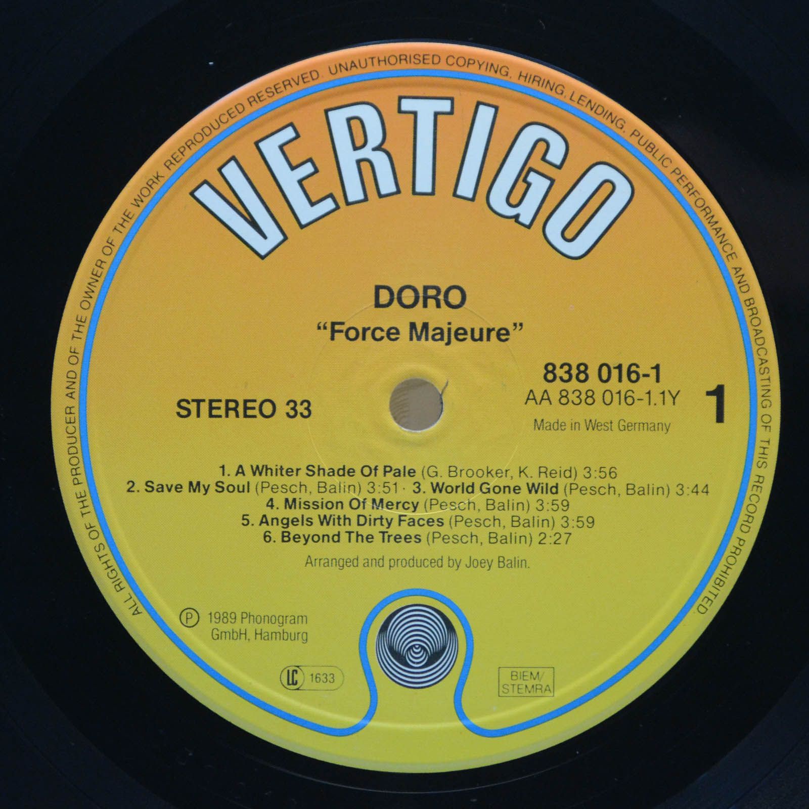 Doro — Force Majeure, 1989