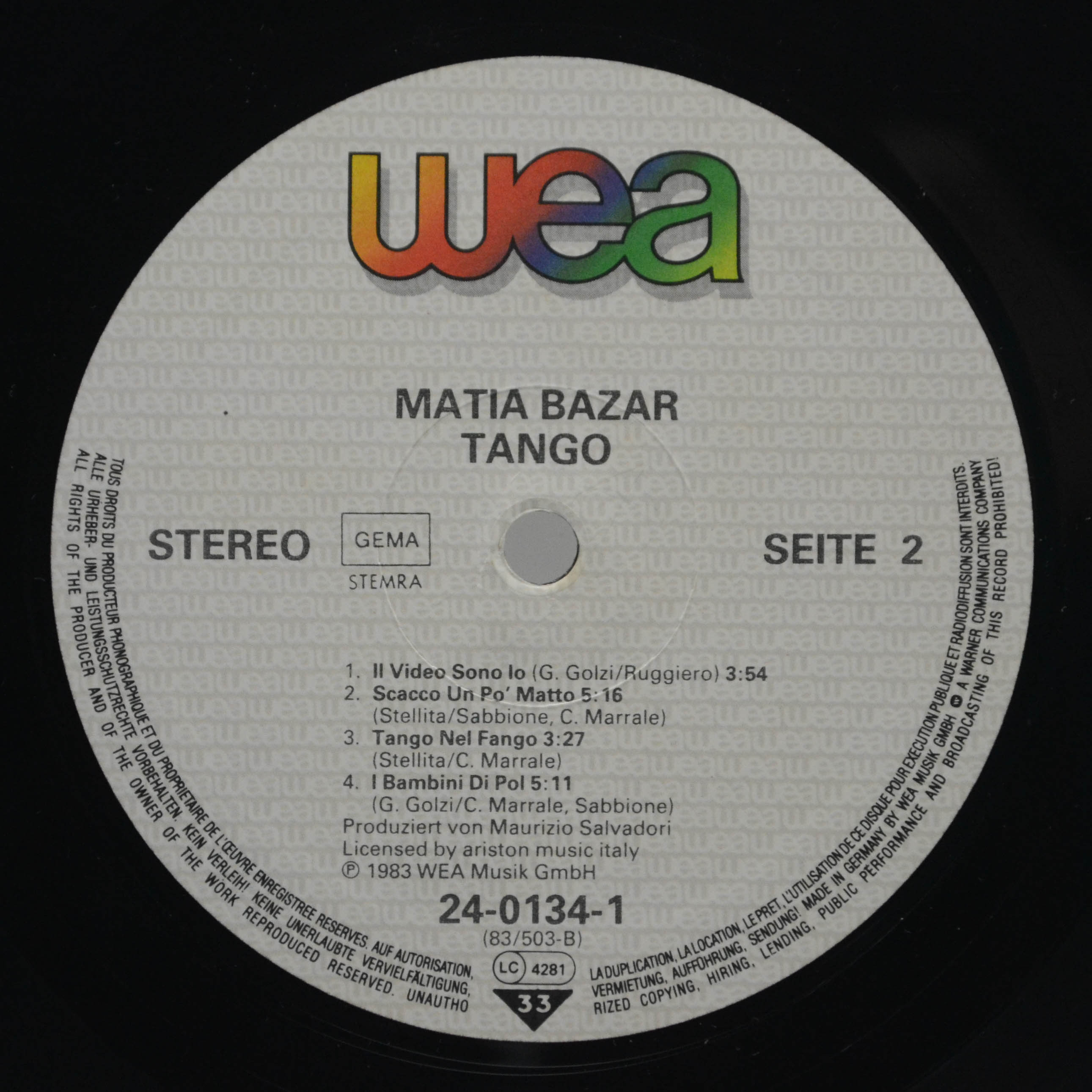Matia Bazar — Tango, 1983