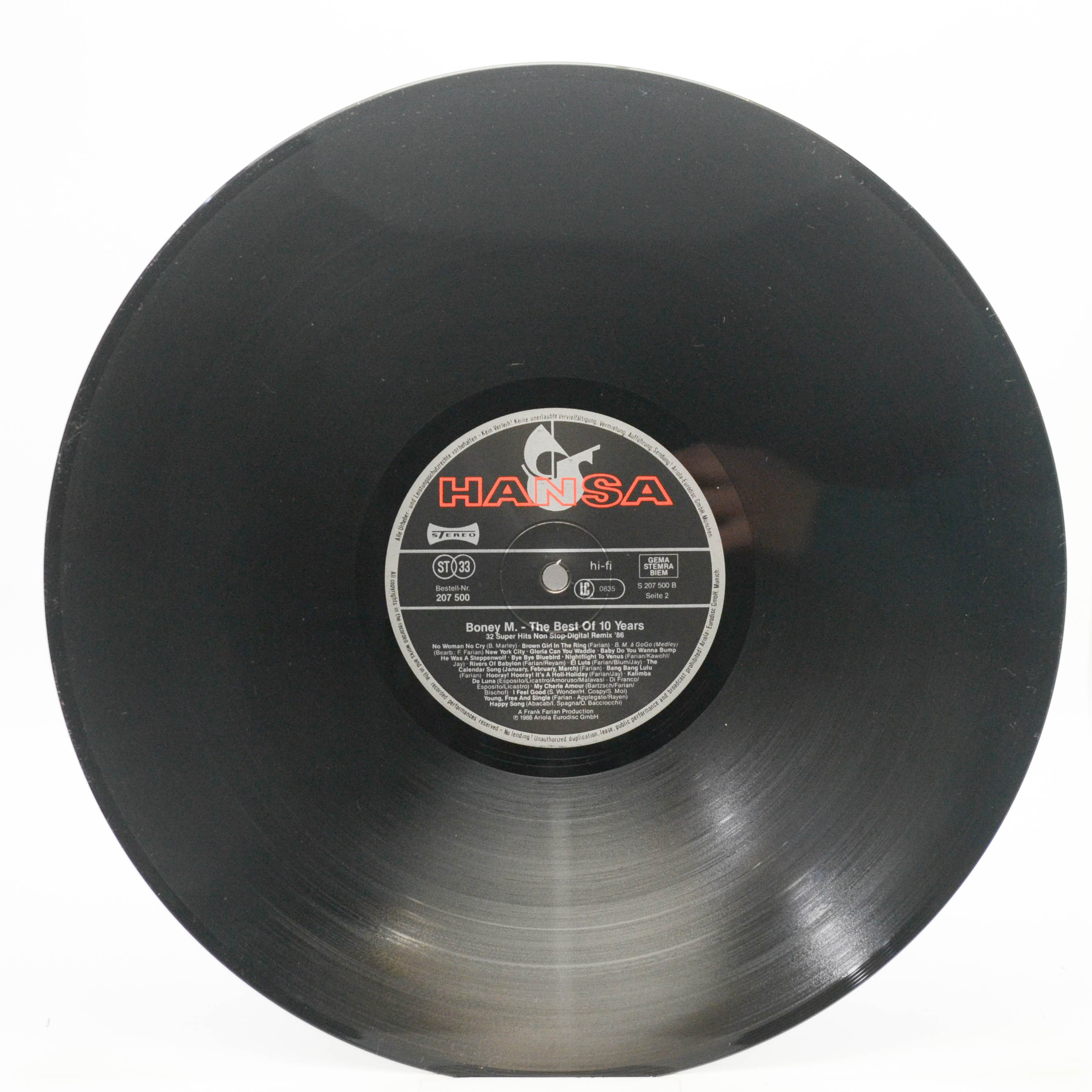 Boney M. — The Best Of 10 Years, 1986