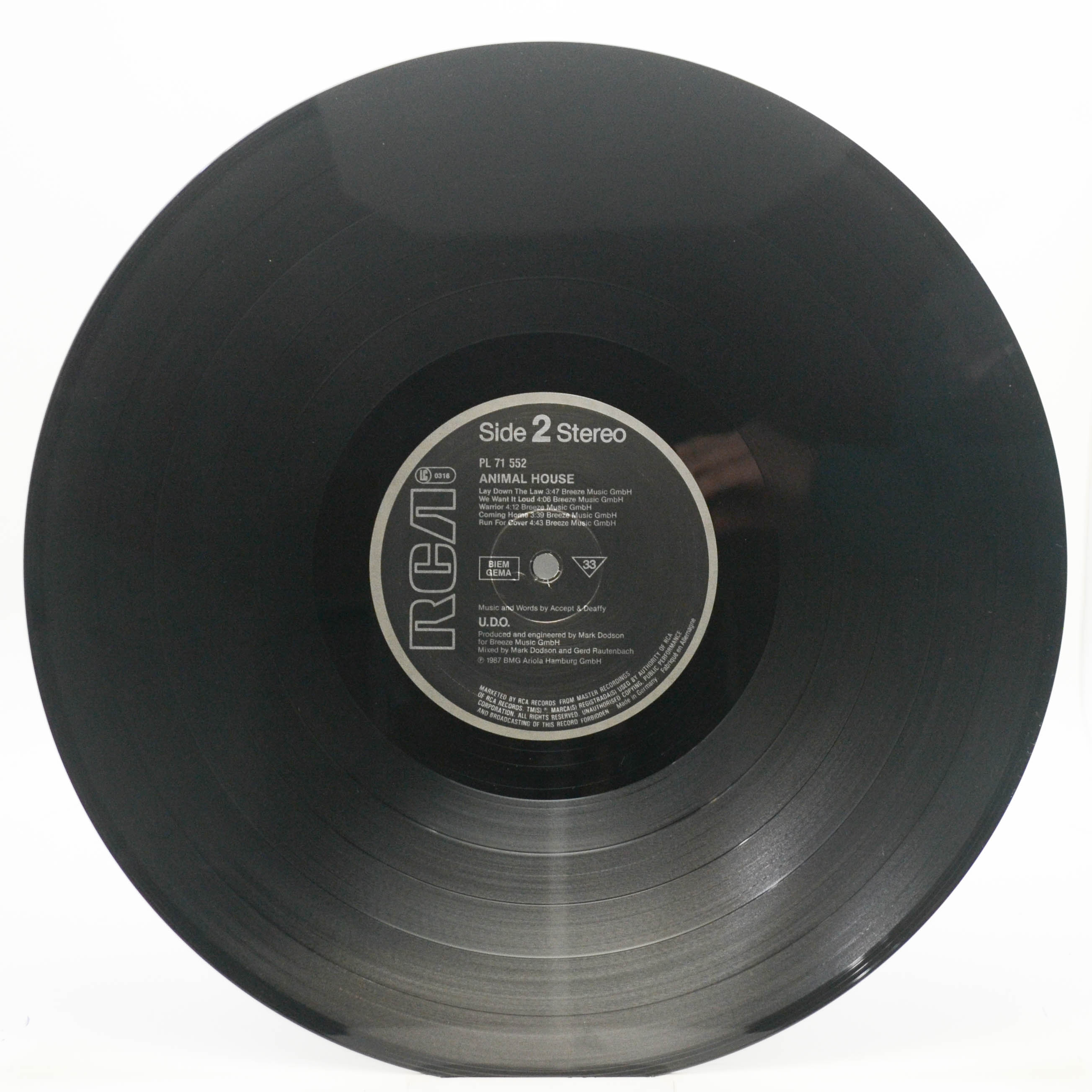 U.D.O. — Animal House, 1987