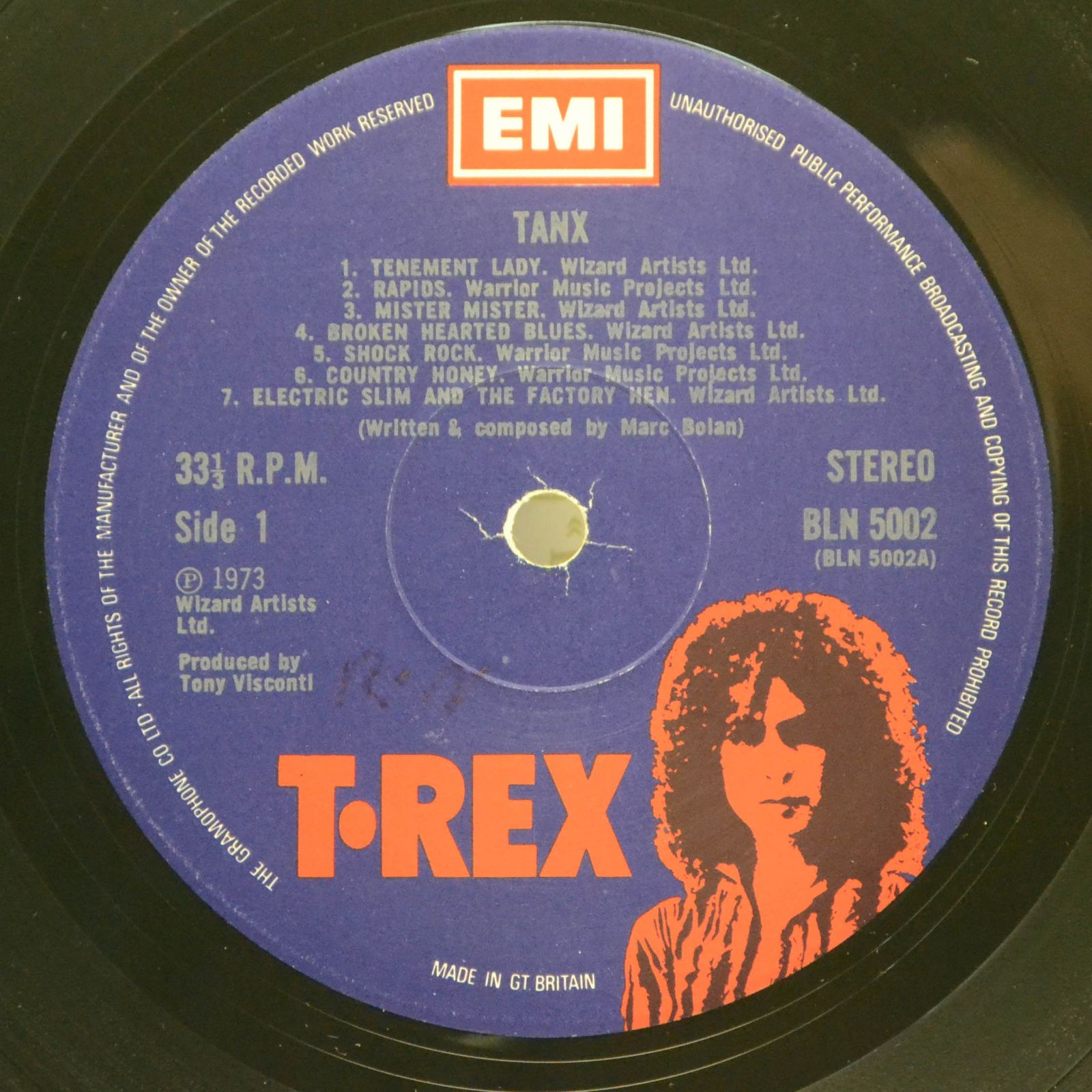 T. Rex — Tanx (1-st, UK), 1973