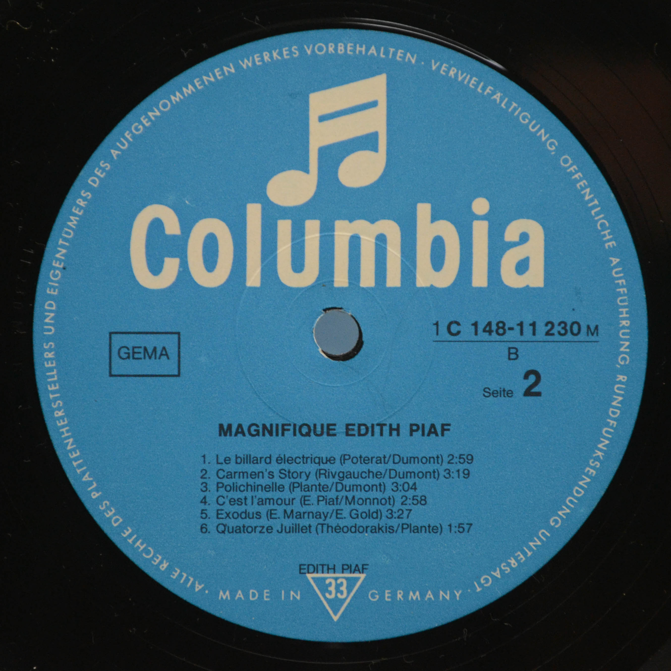 Edith Piaf — Magnifique Edith Piaf (2LP), 1973