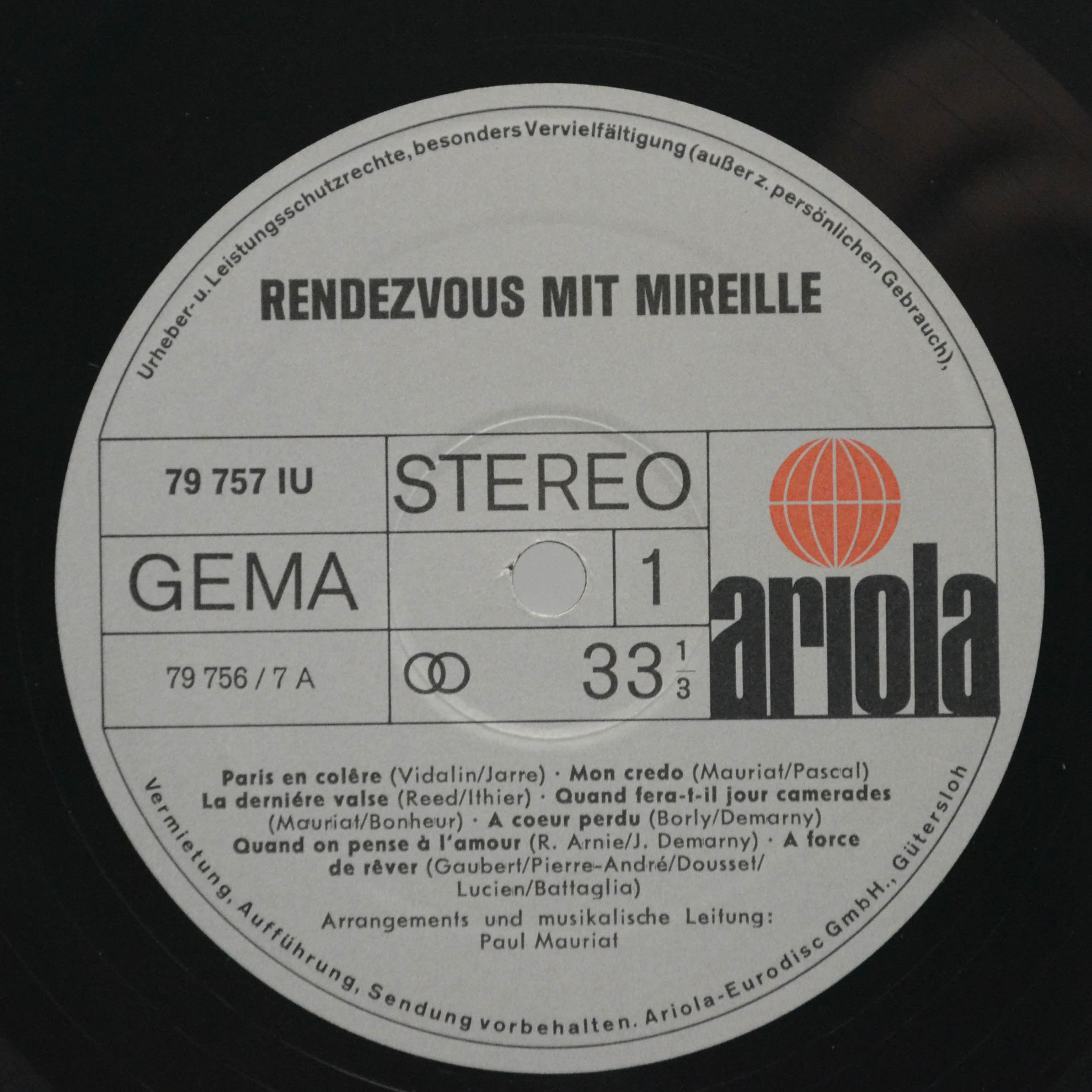 Виниловая пластинка Mireille Mathieu — Rendezvous Mit Mireille, 1969