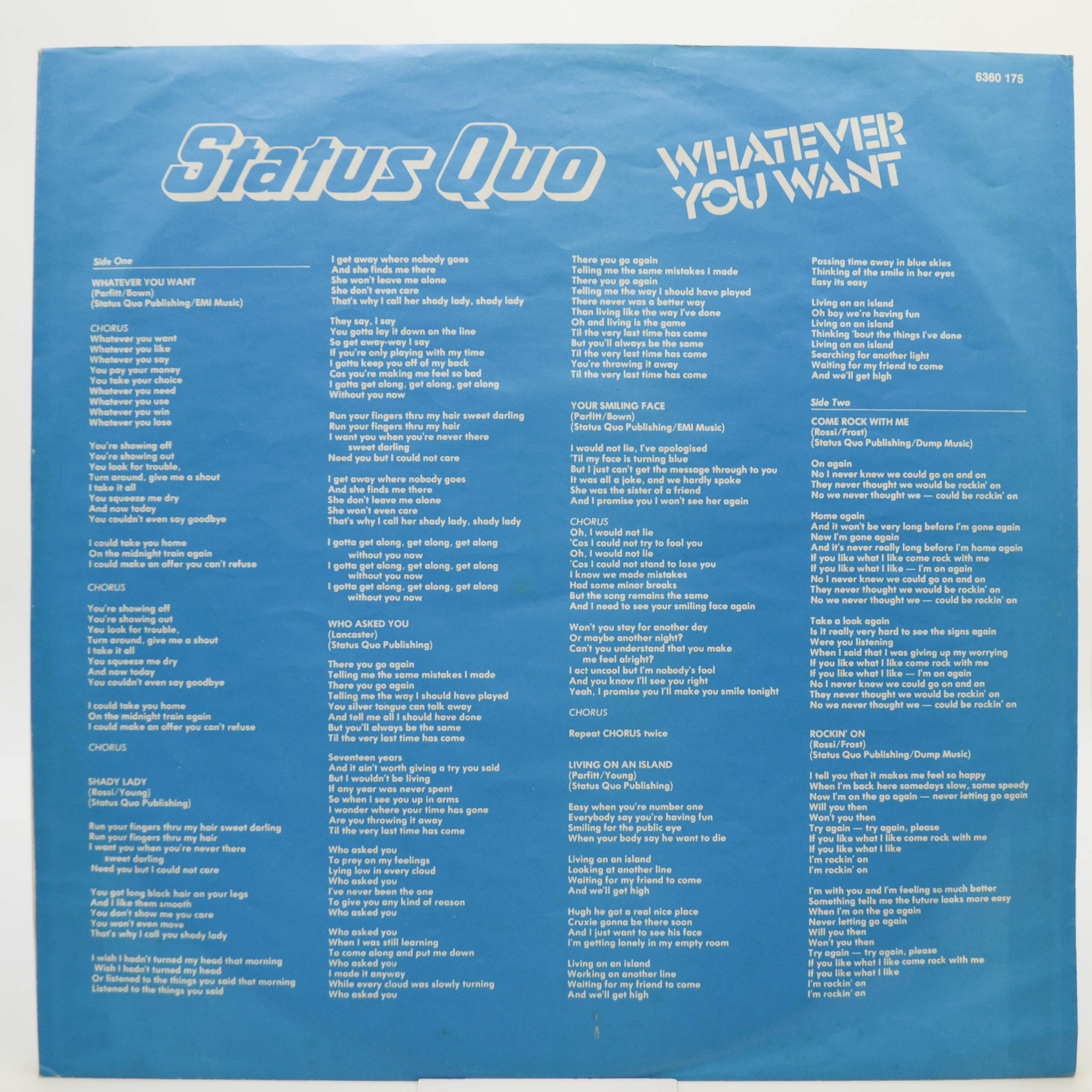 Status Quo — Whatever You Want, 1979