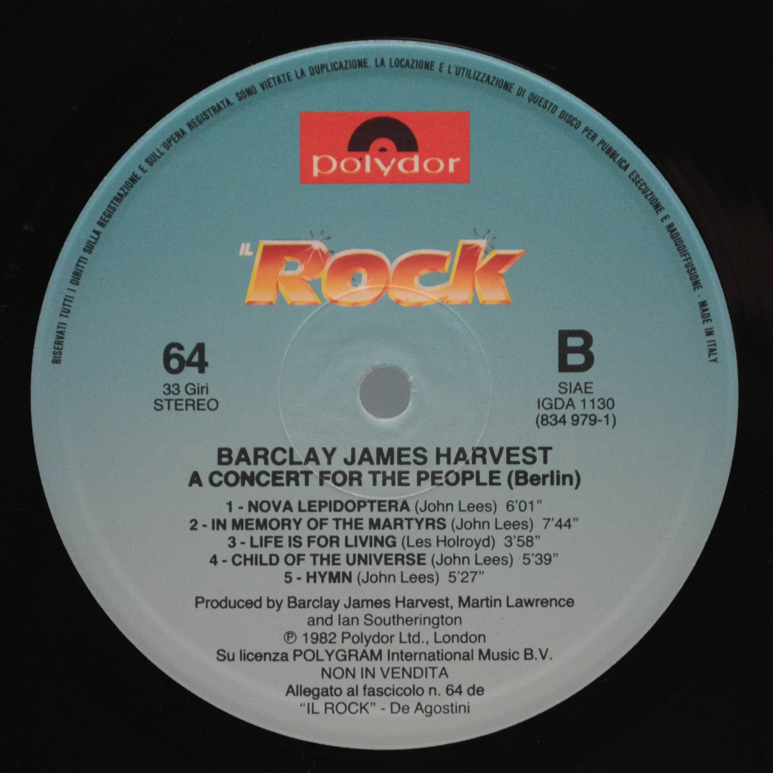 Barclay James Harvest — A Concert For The People (Berlin), 1982