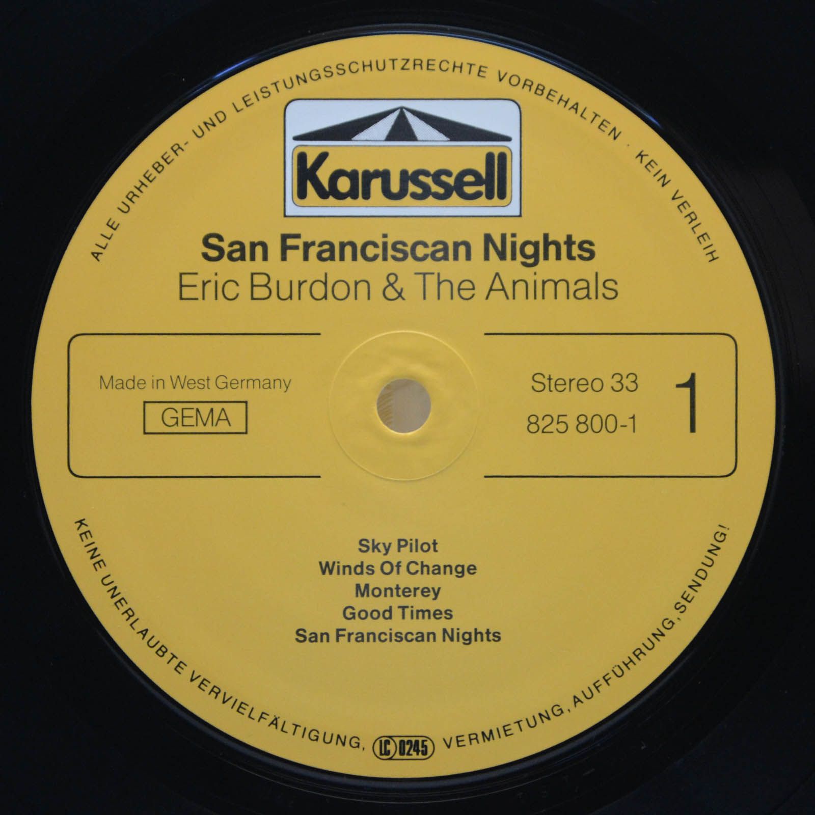 Eric Burdon & The Animals — San Franciscan Nights, 1978