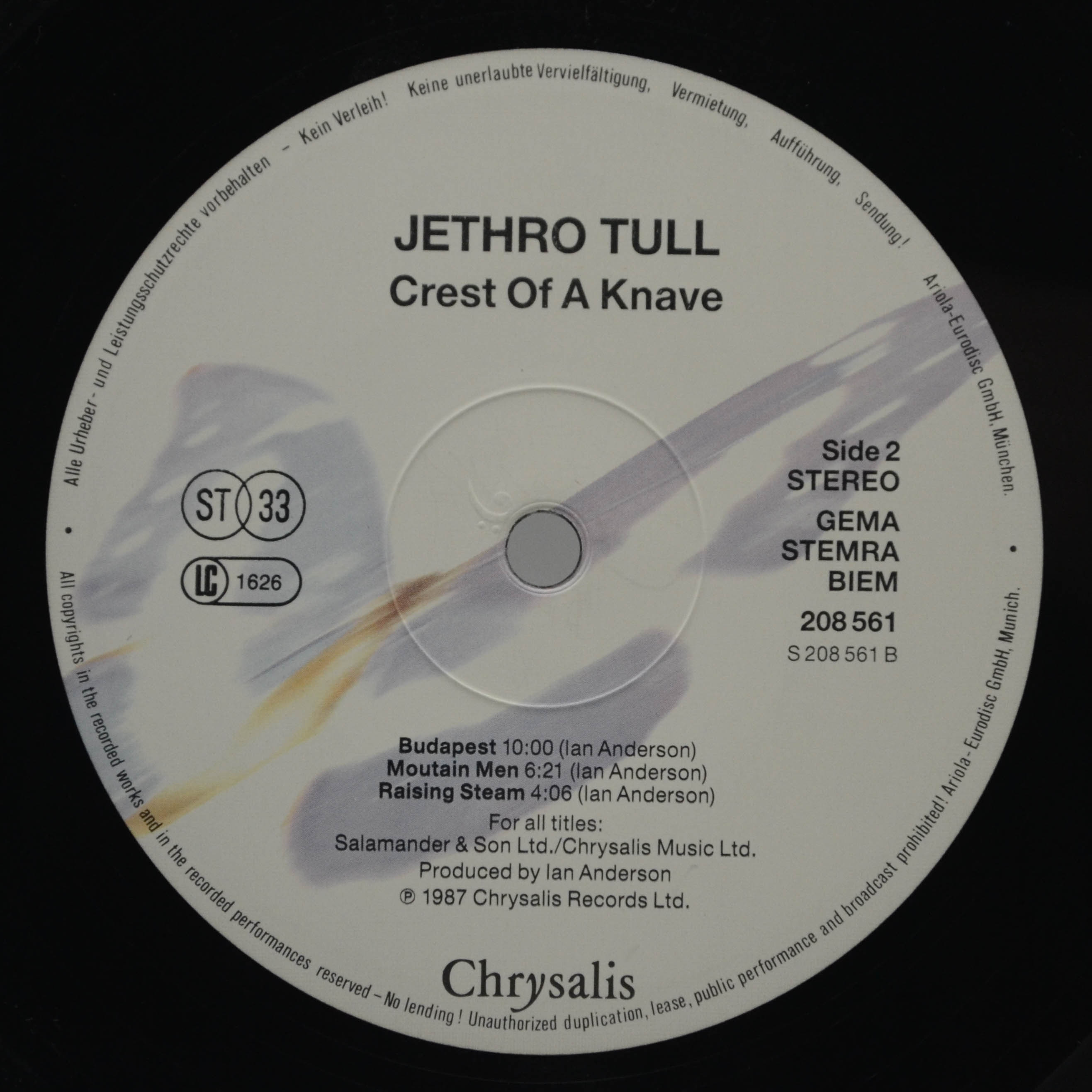 Jethro Tull — Crest Of A Knave, 1987