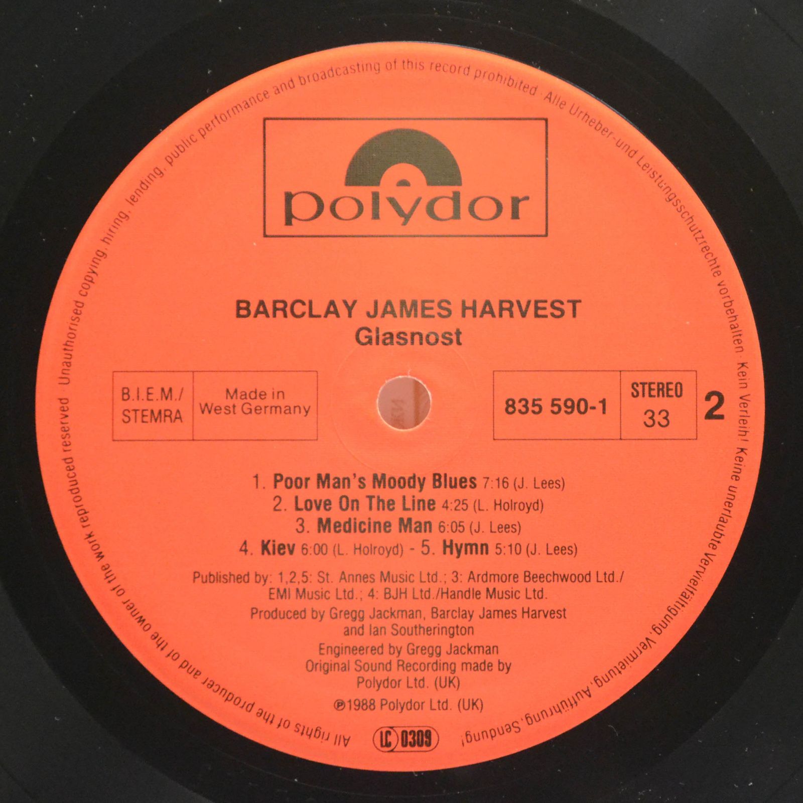 Barclay James Harvest — Glasnost, 1988