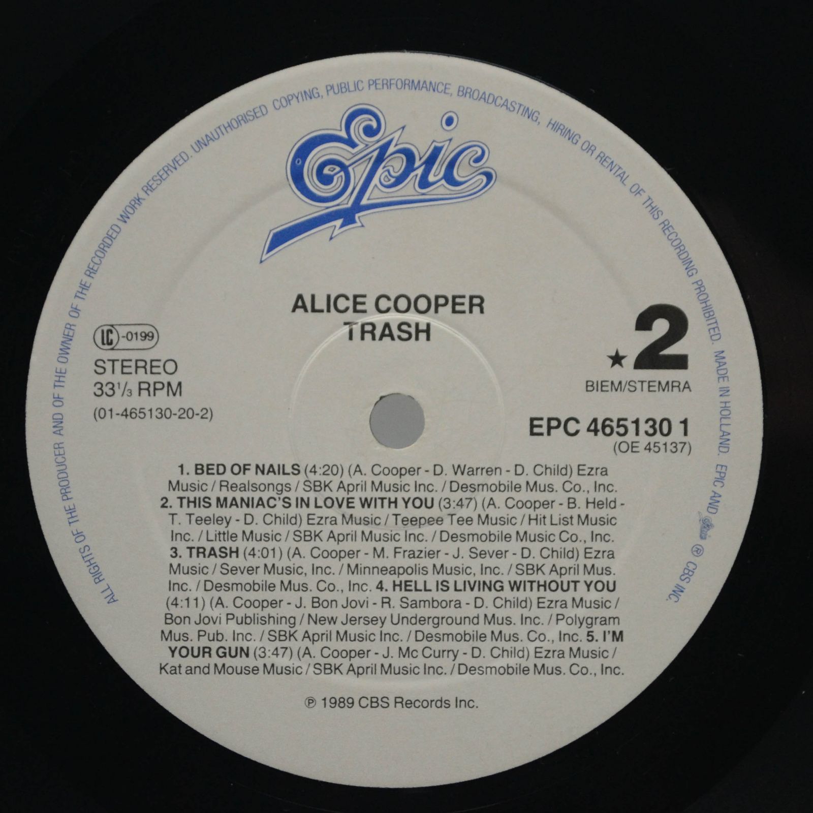 Alice Cooper — Trash, 1989