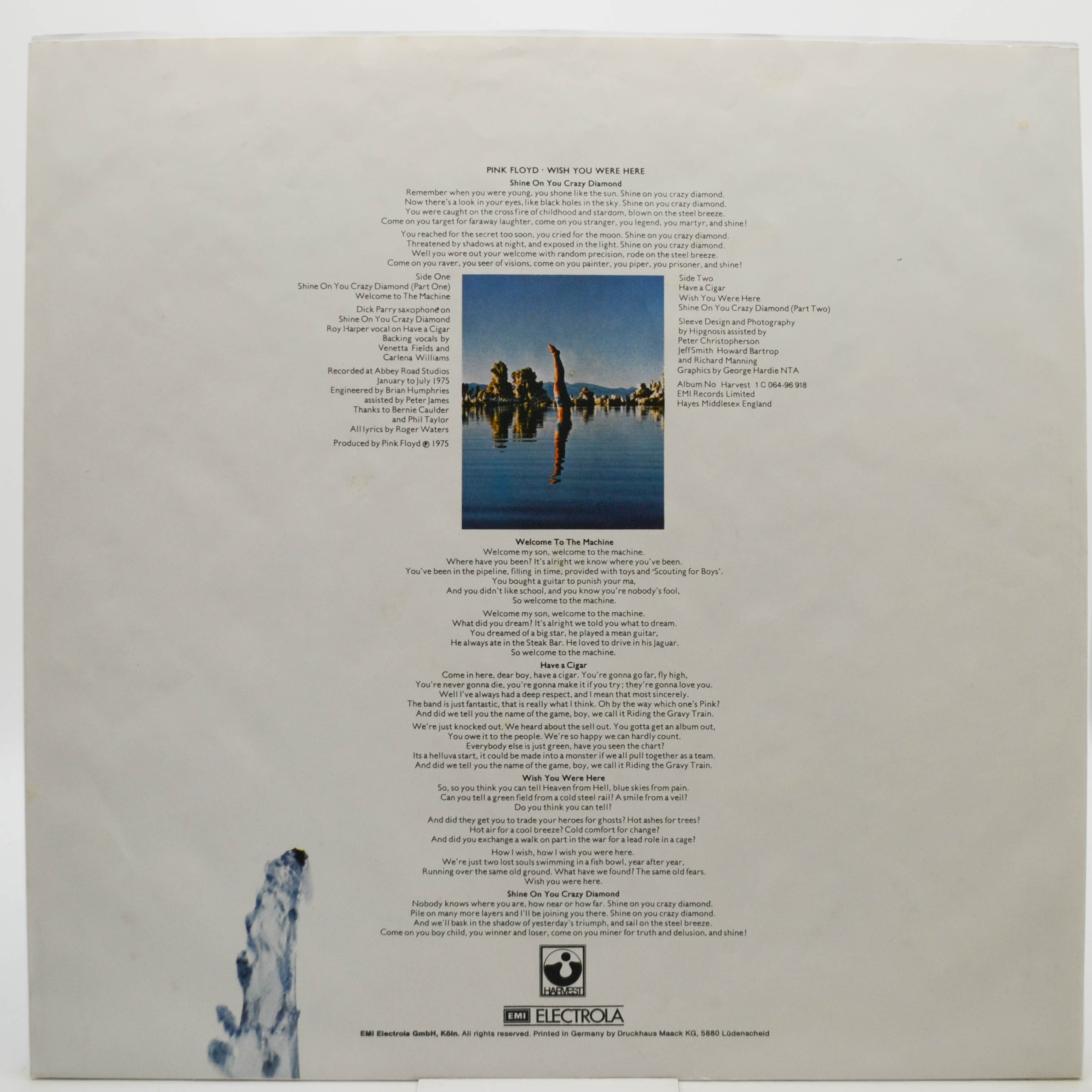 Виниловая пластинка Pink Floyd — Wish You Were Here, 1975