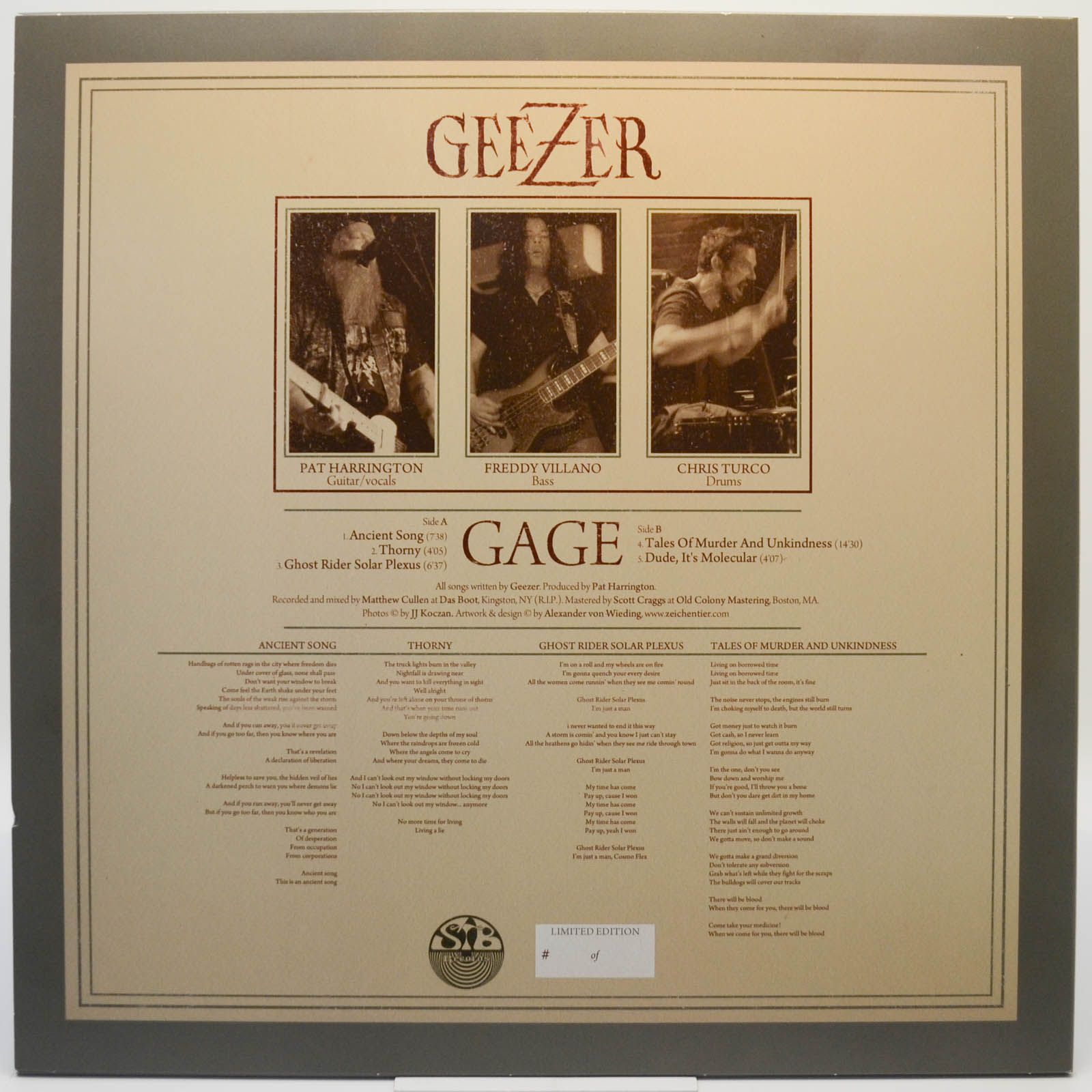 Geezer — Gage, 2014