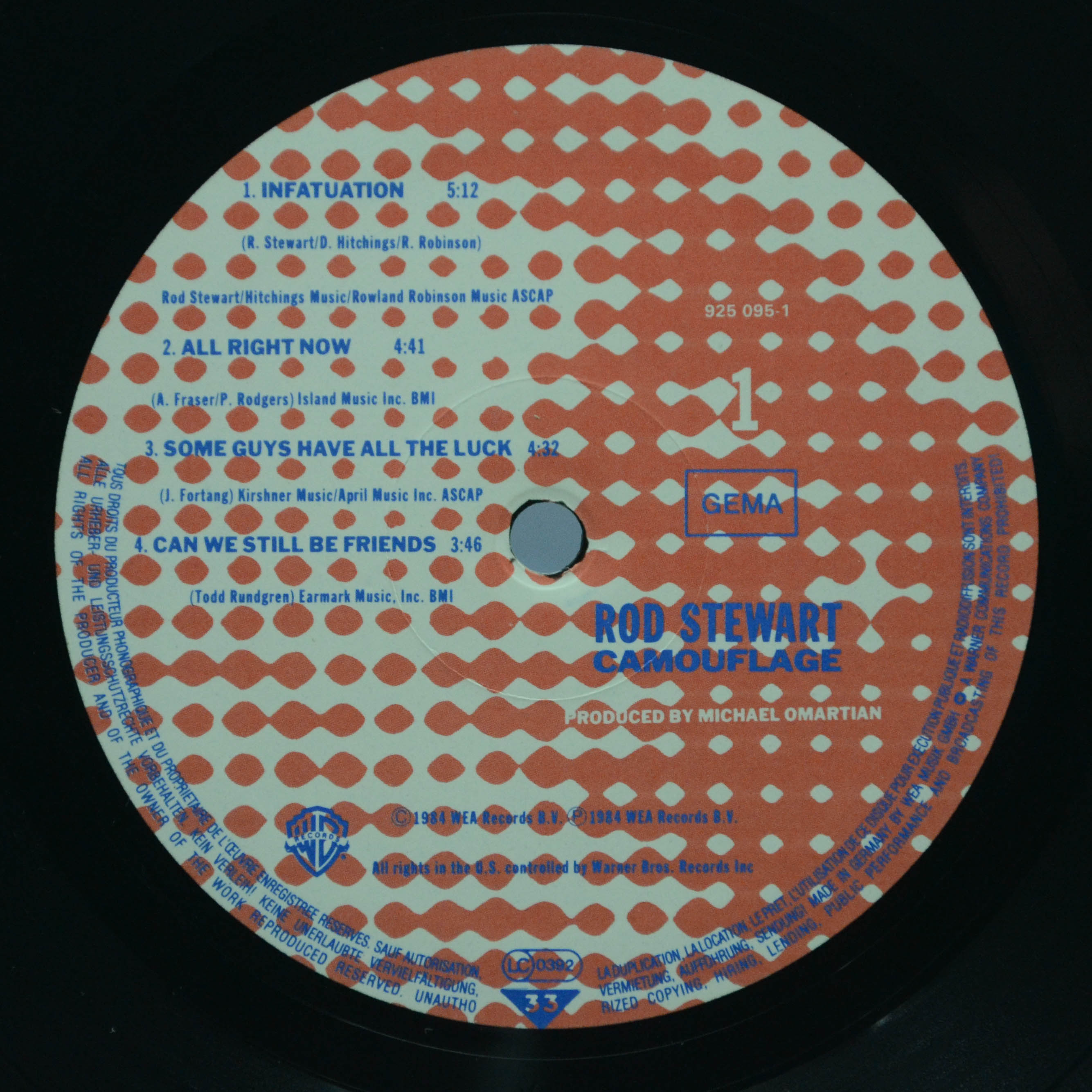 Rod Stewart — Camouflage, 1984
