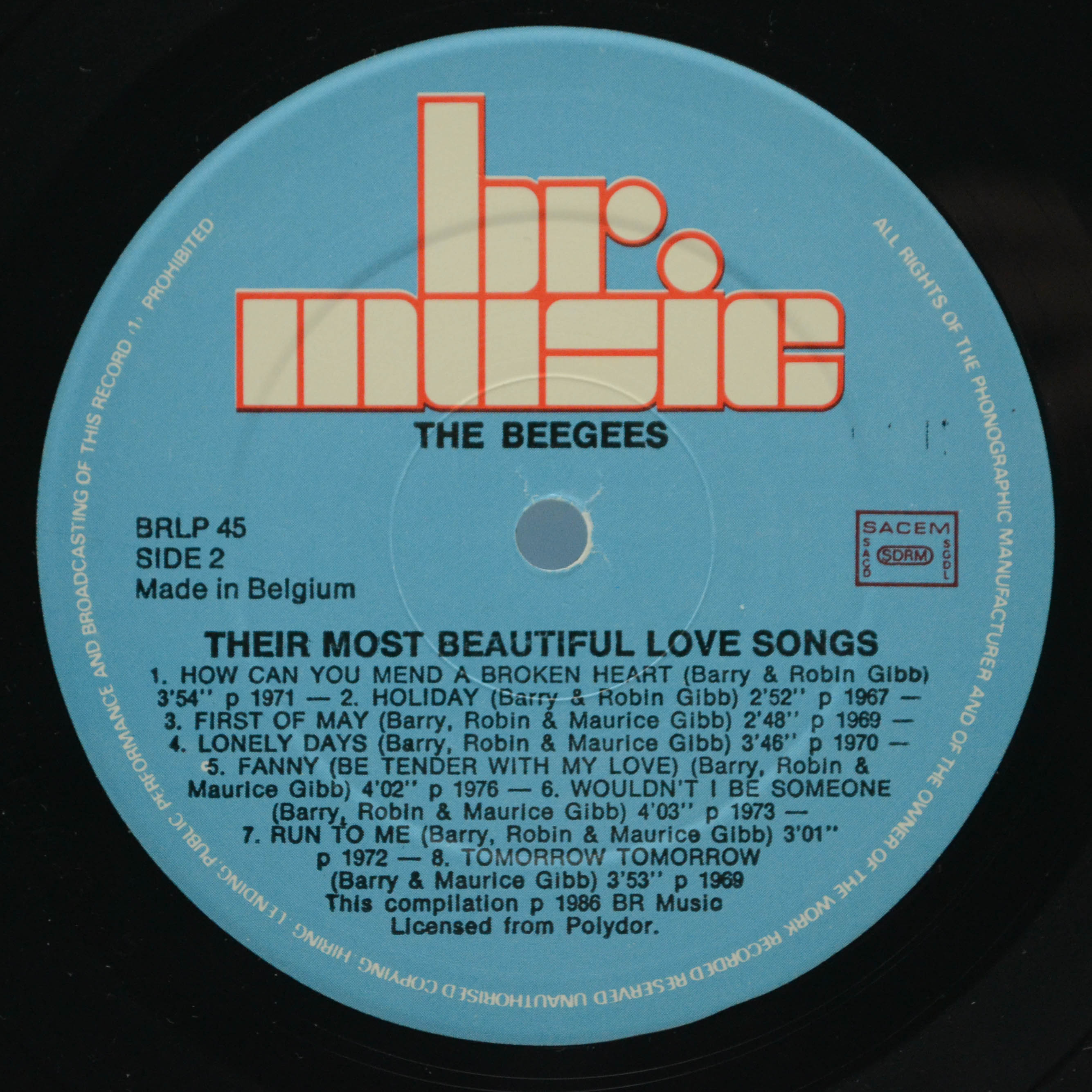 Bee Gees — Their Most Beautiful Love Songs, 1986