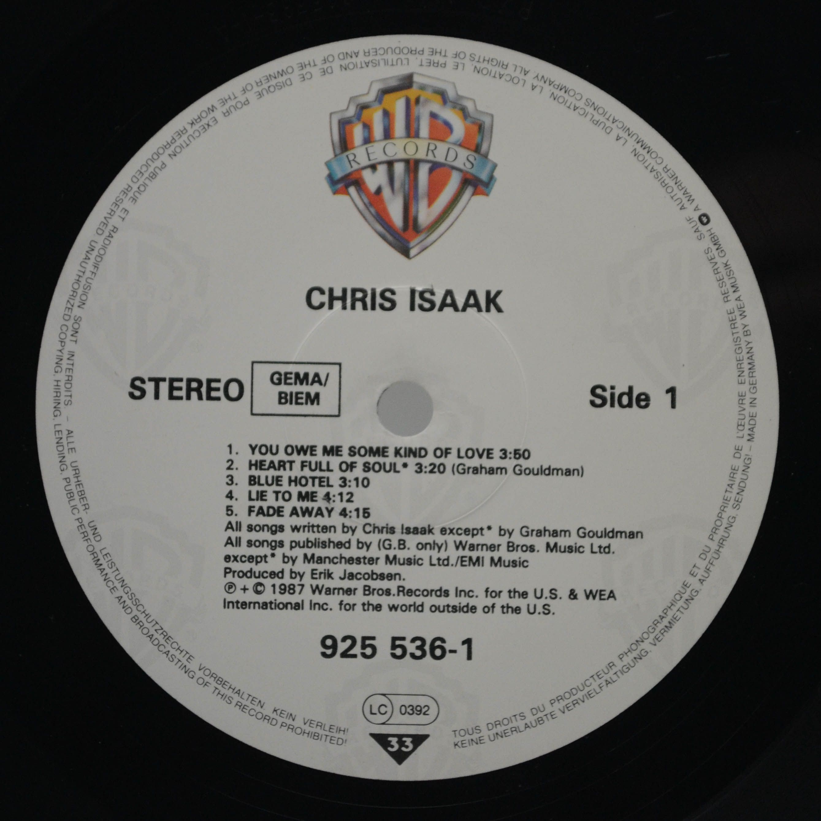 Chris Isaak — Chris Isaak, 1987