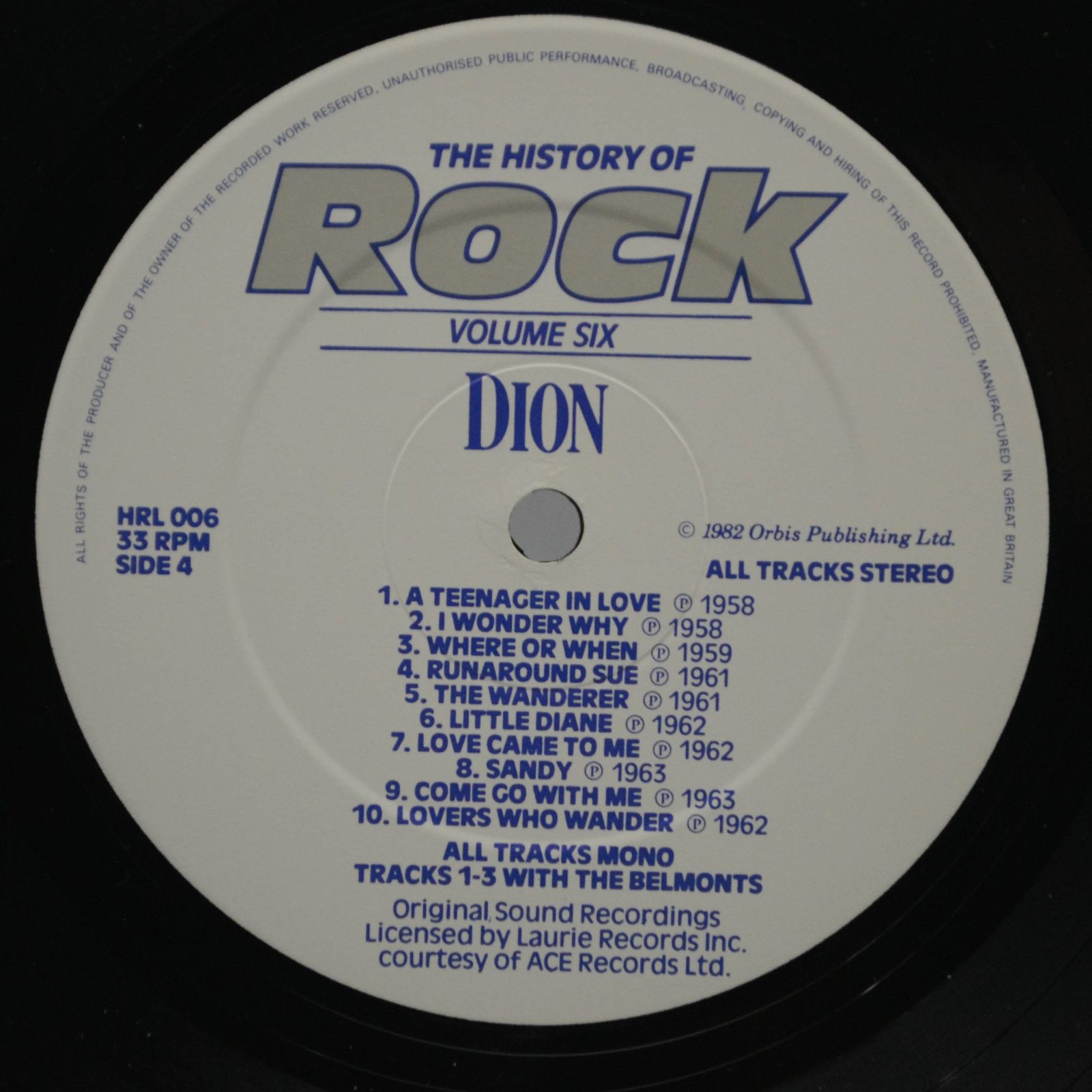 Del Shannon / Neil Sedaka / Paul Anka / Dion — The History Of Rock (Volume Six) (2LP, UK), 1982