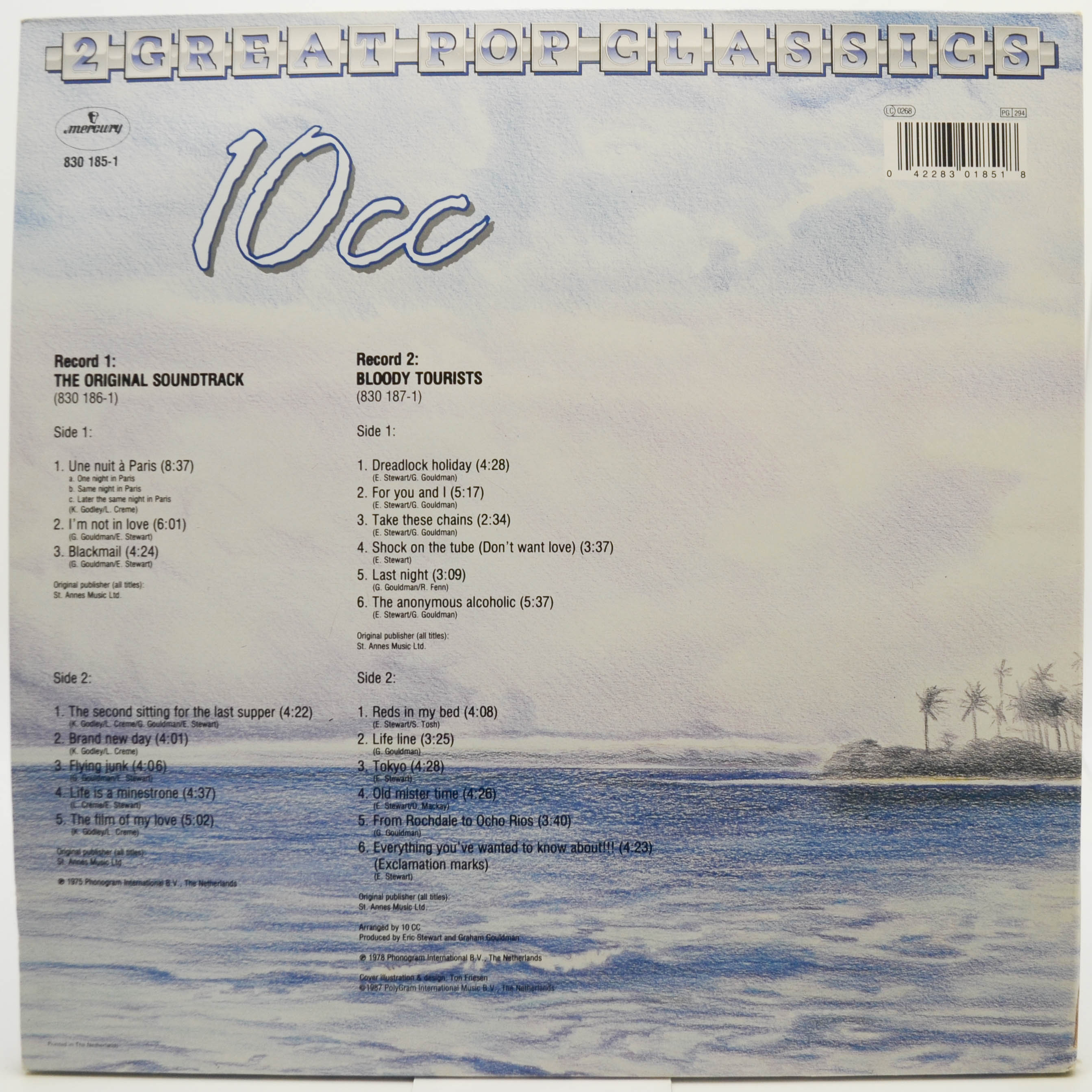 10cc — 2 Great Pop Classics (2LP), 1987