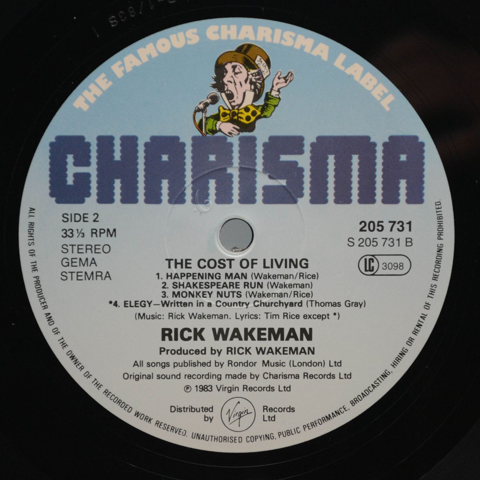 Rick Wakeman — Cost Of Living, 1983