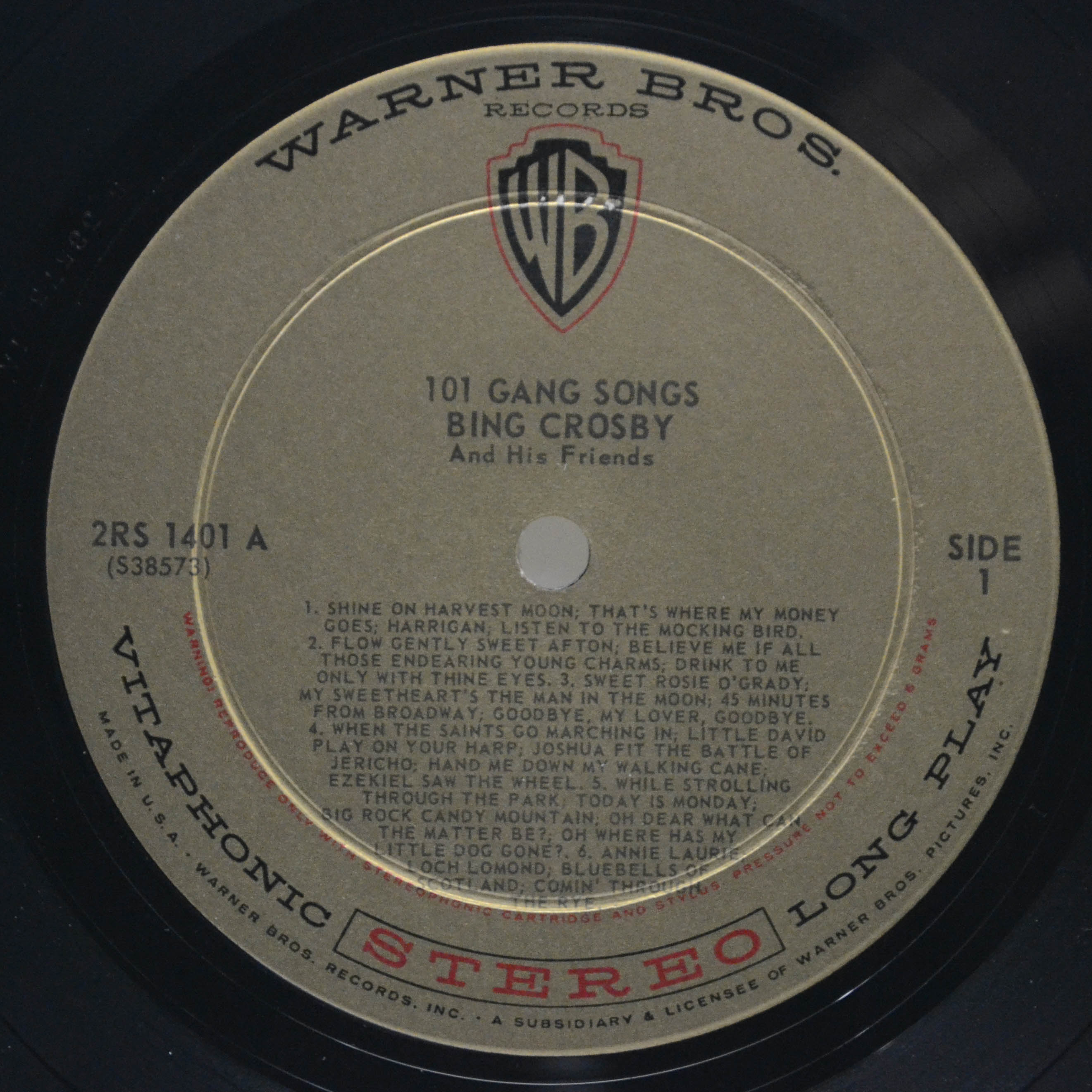 Виниловая пластинка Bing Crosby And His Friends — Join Bing In A Gang Sing Along (1-st, USA), 1961