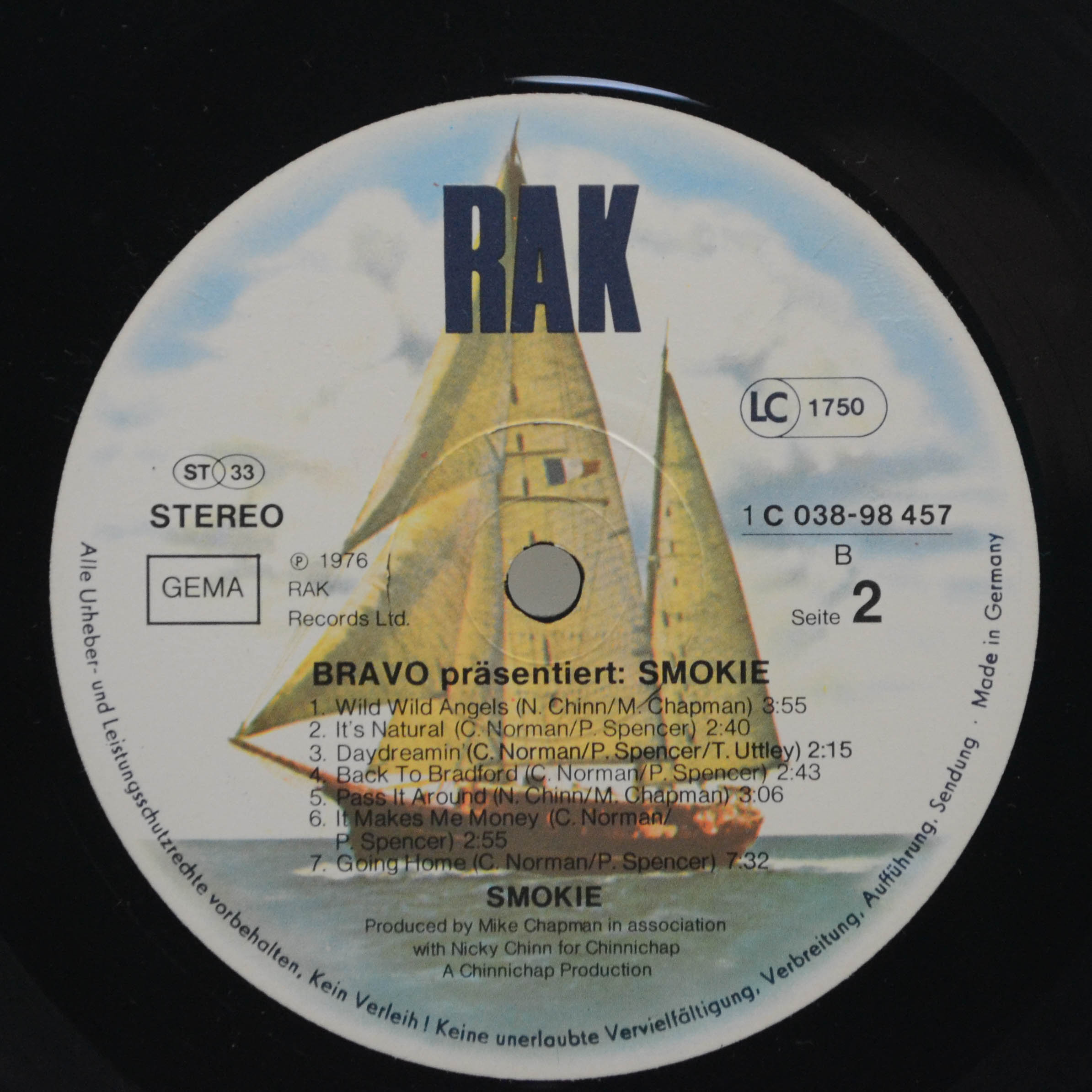 Виниловая пластинка Smokie — Bravo Präsentiert Smokie, 1976