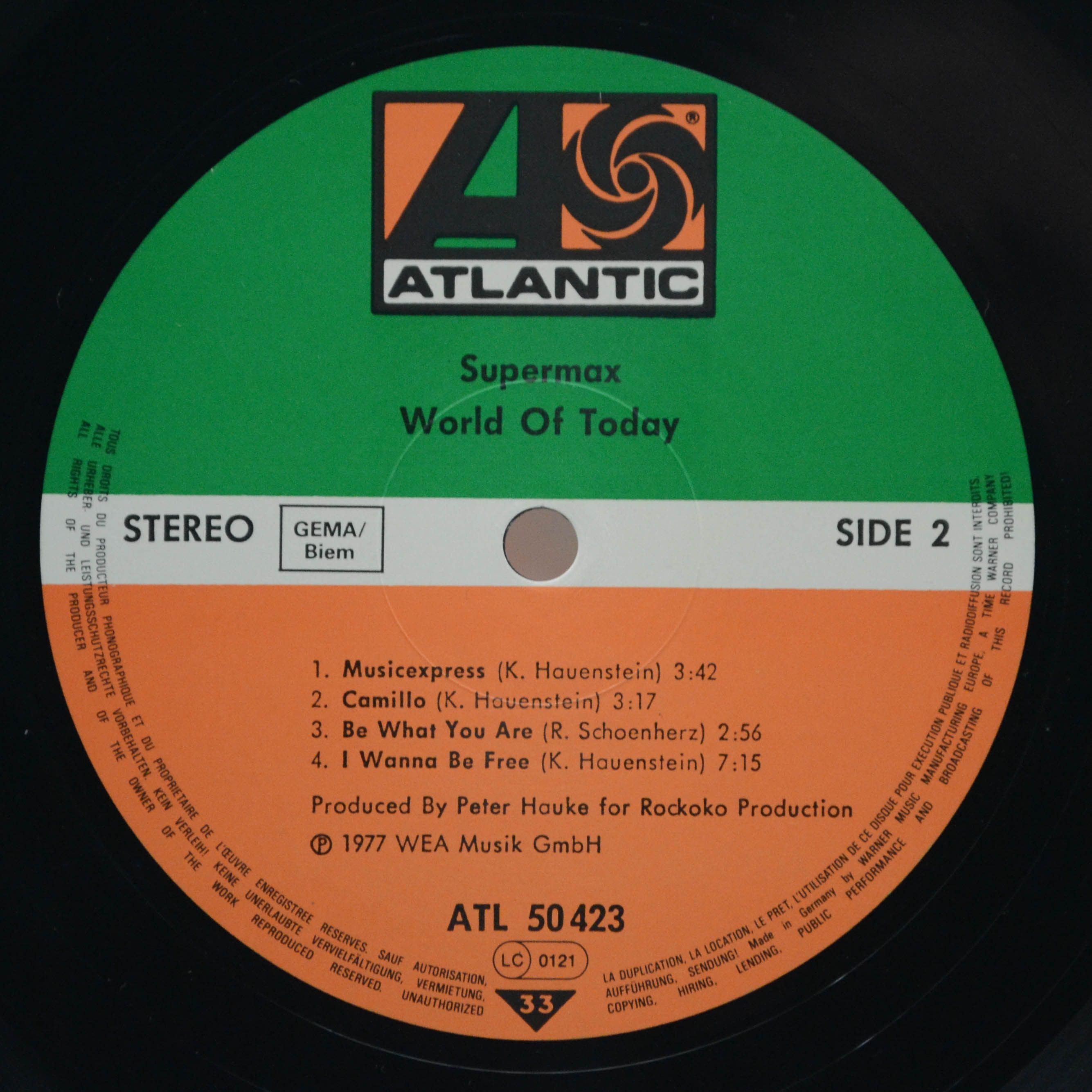 Supermax — World Of Today, 1977