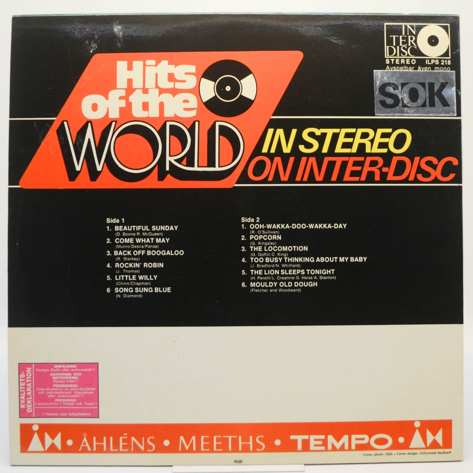 Unknown Artist — Hits Of The World, 1972