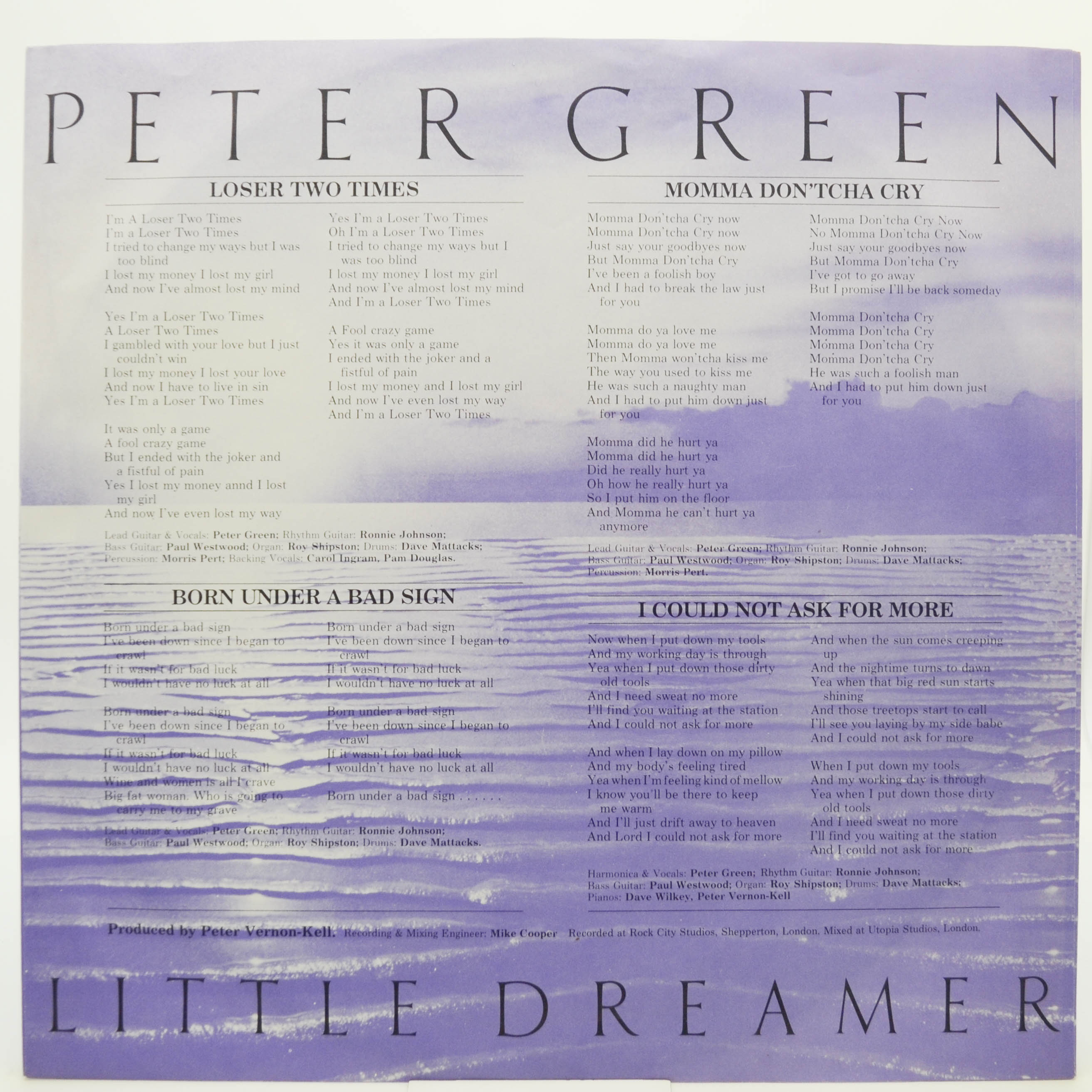 Peter Green — Little Dreamer, 1980