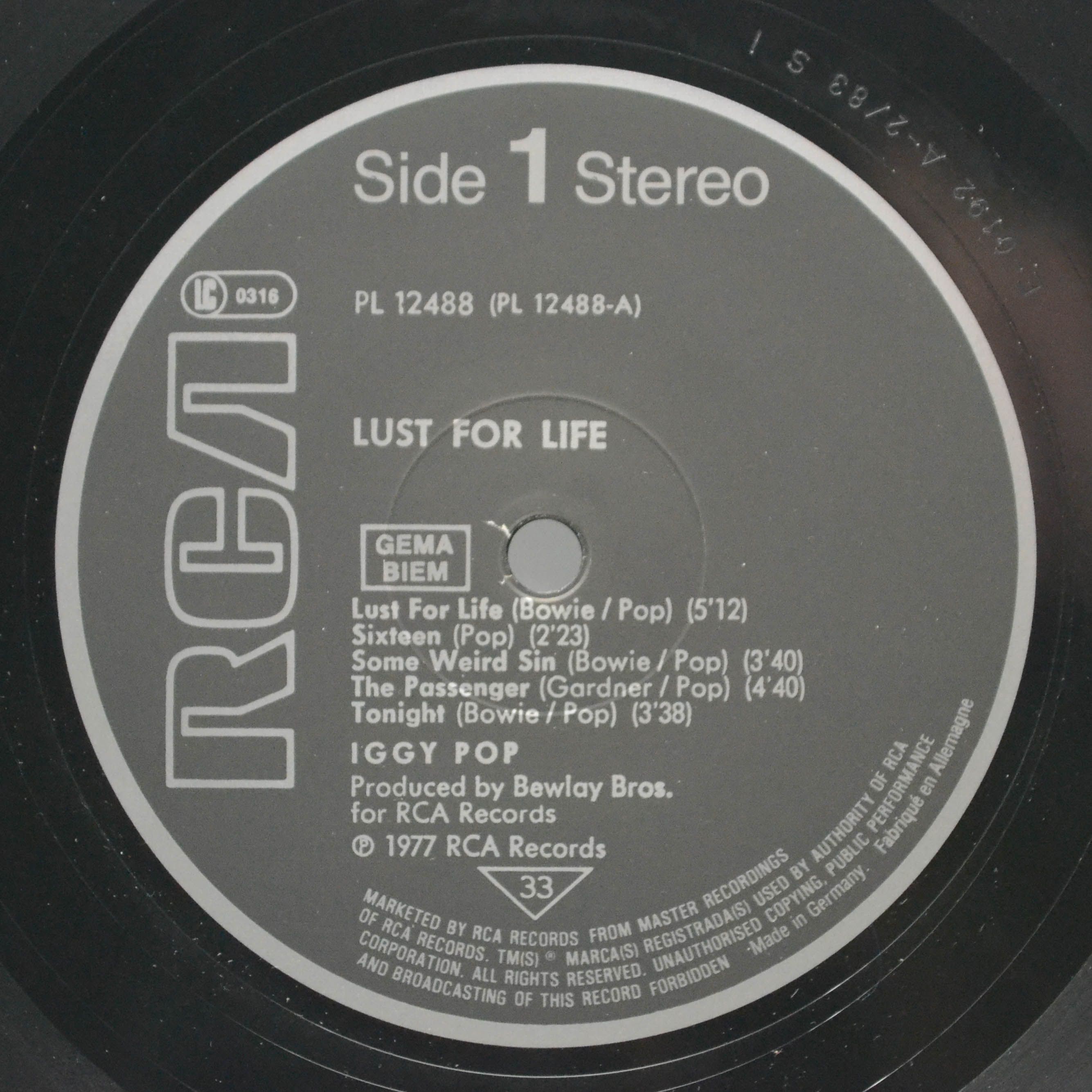 Iggy Pop — Lust For Life, 1977