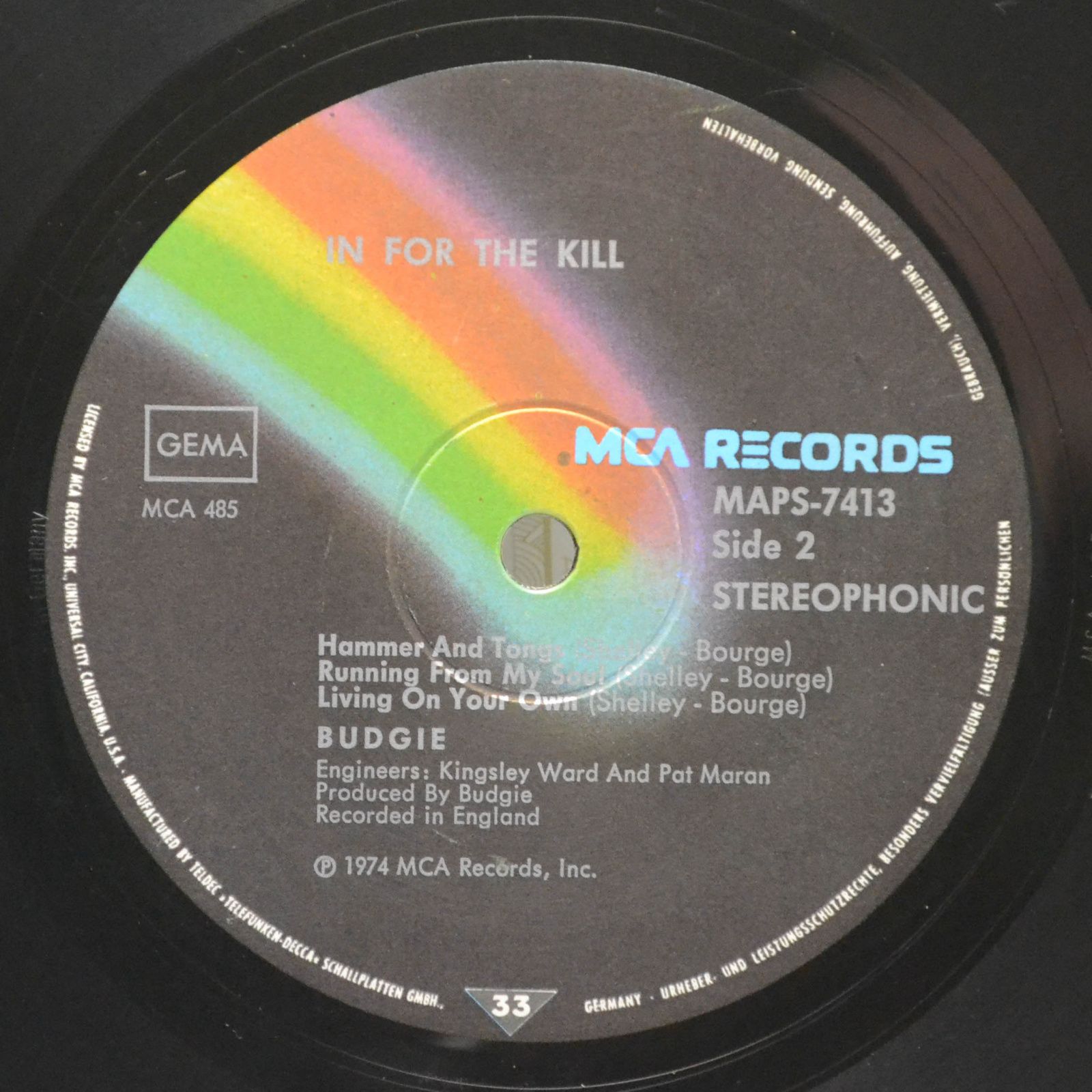 Budgie — In For The Kill!, 1974