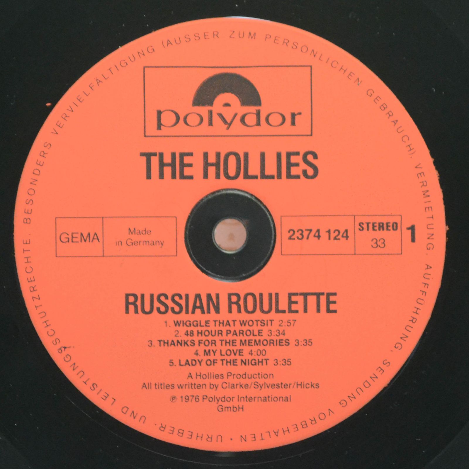 Hollies — Russian Roulette, 1976