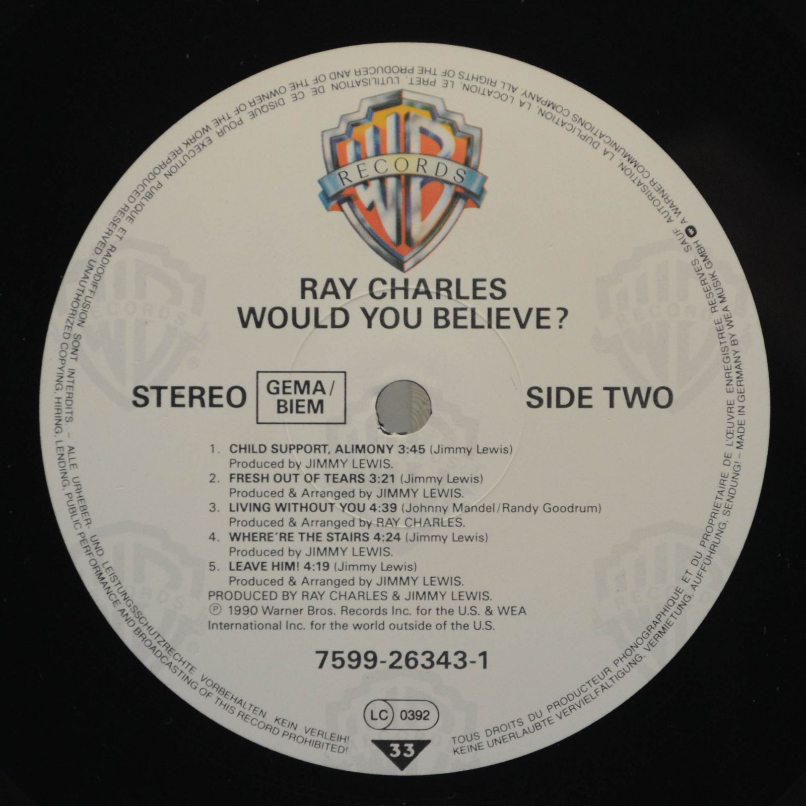 Ray Charles — Would You Believe ?, 1990