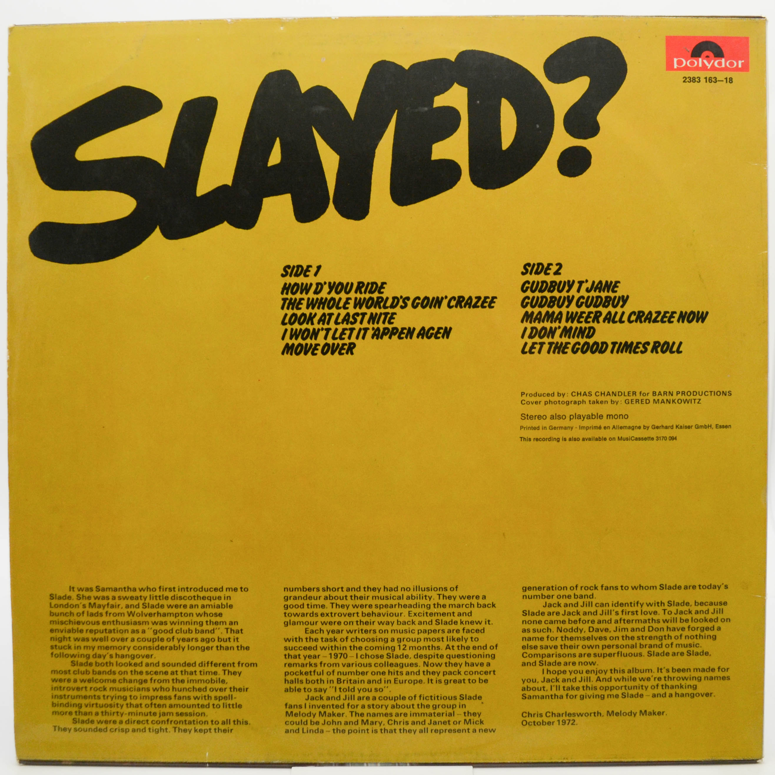 Slade — Slayed?, 1972
