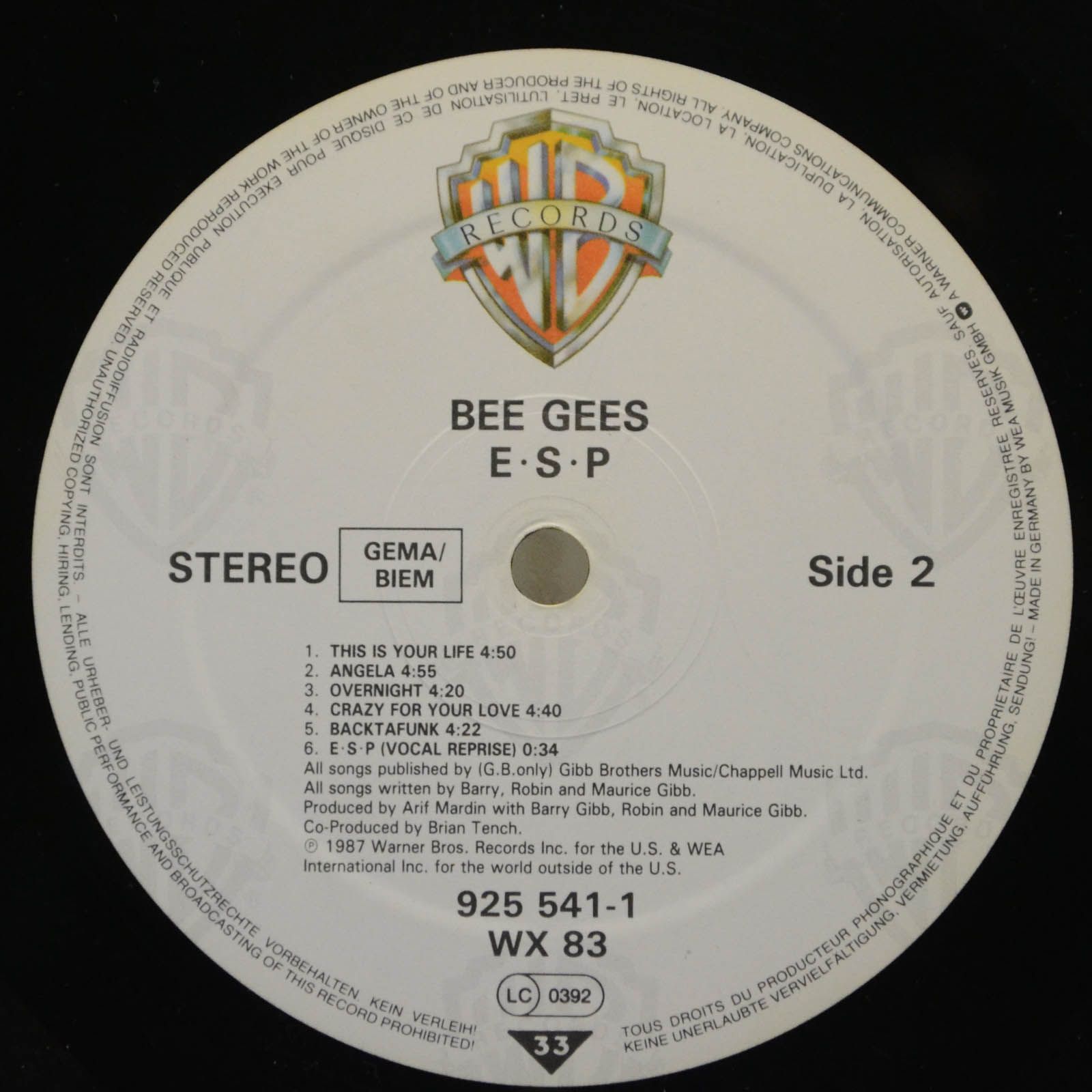Bee Gees — E•S•P, 1987