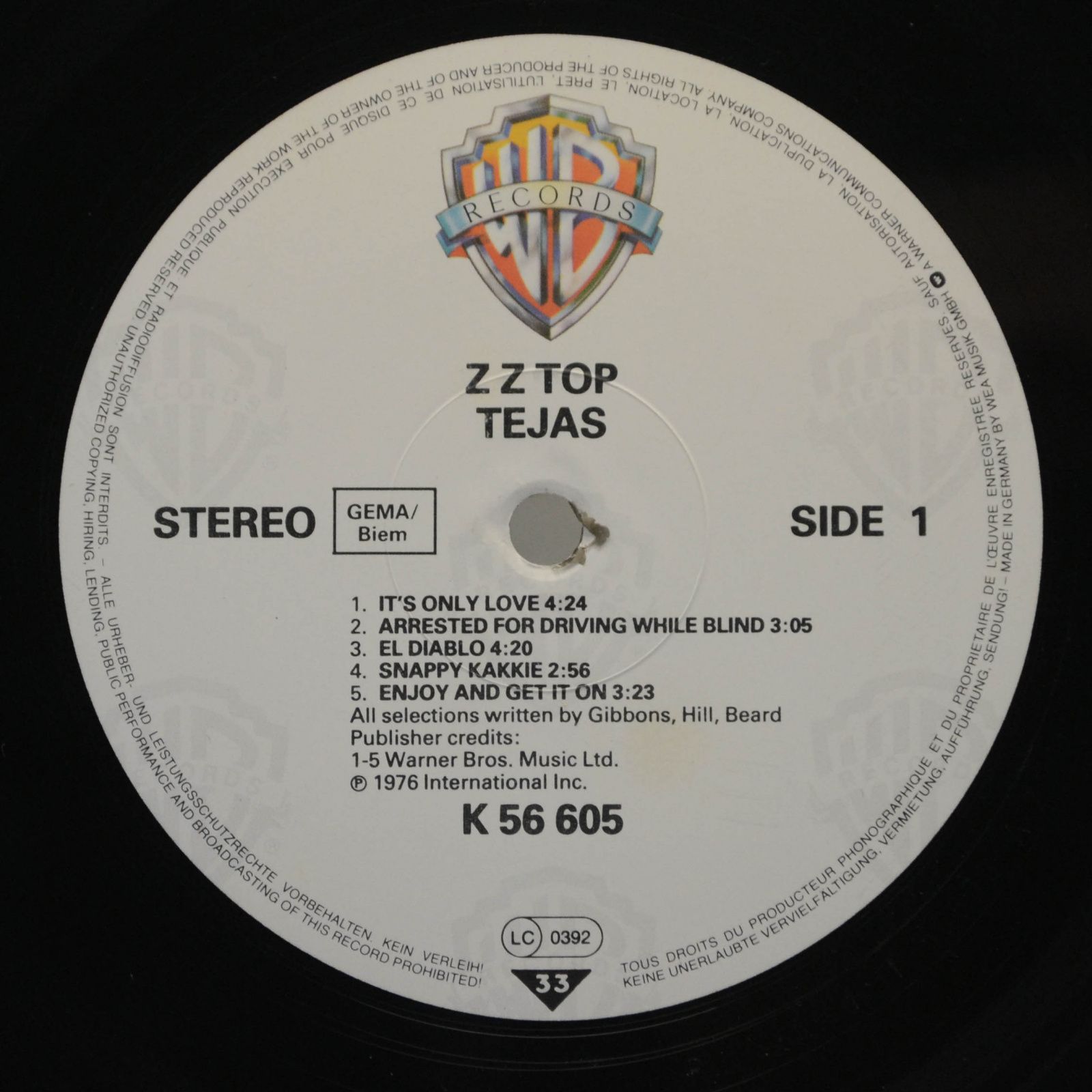 ZZ Top — Tejas, 1976