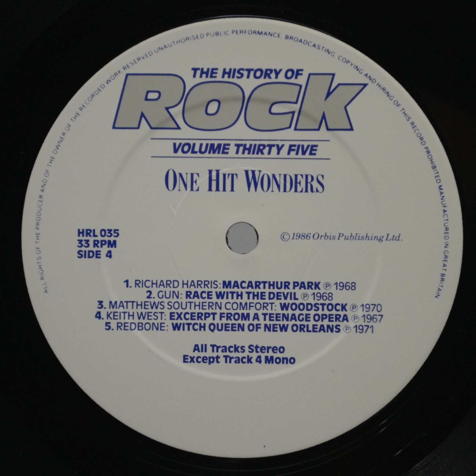 Various — The History Of Rock (Volume Thirty Five) (2LP, UK), 1986