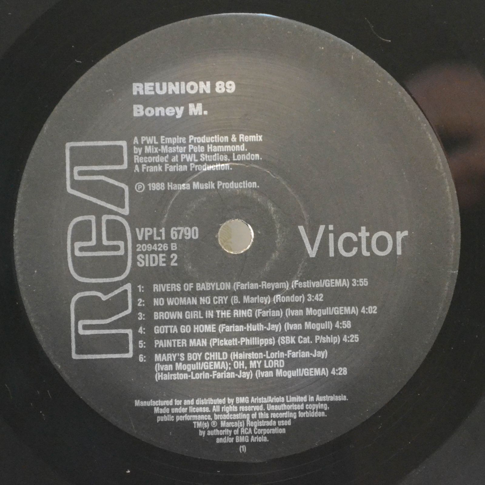 Boney M. Reunion '89 — Greatest Hits Of All Times - Remix '89, 1988