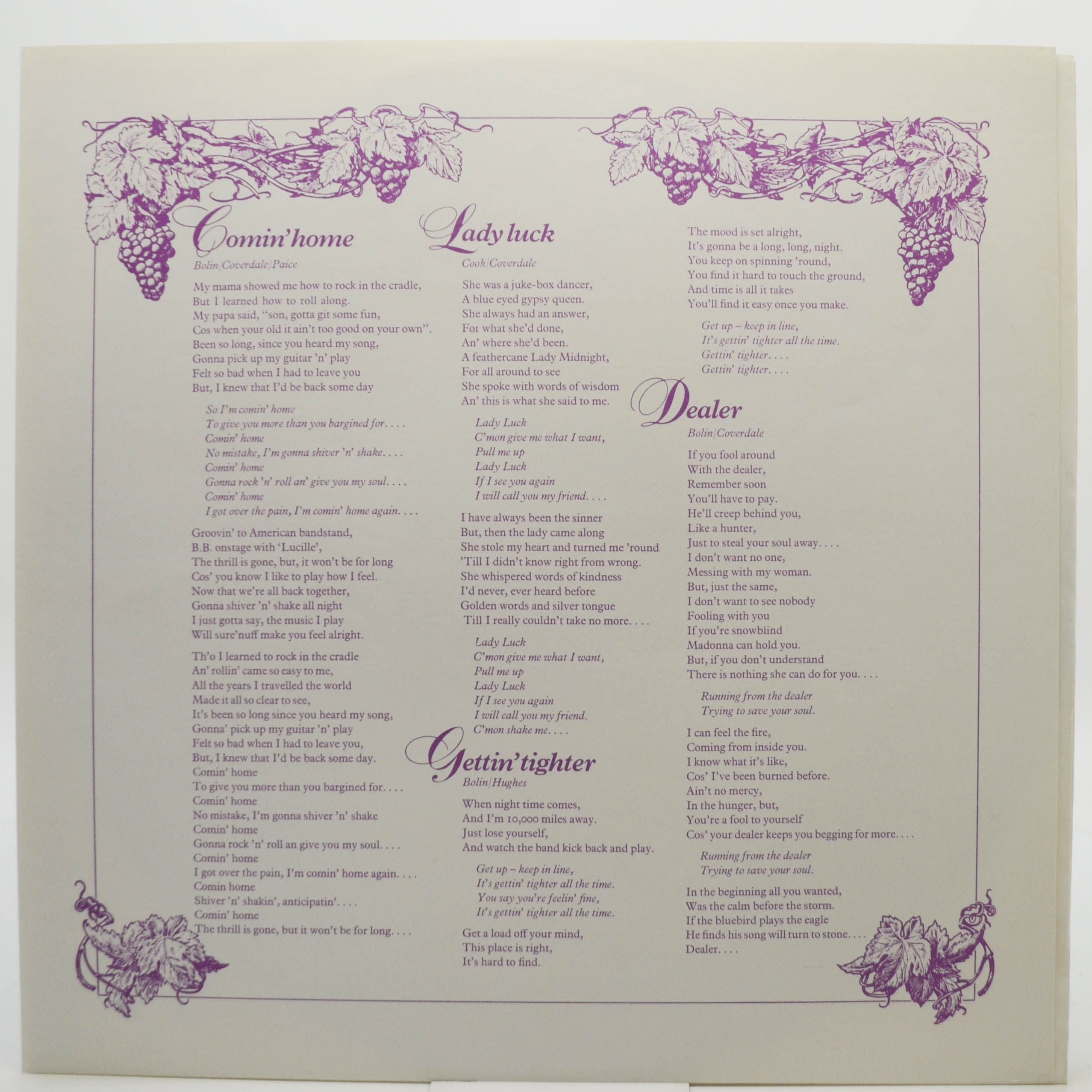 Deep Purple — Come Taste The Band, 1975